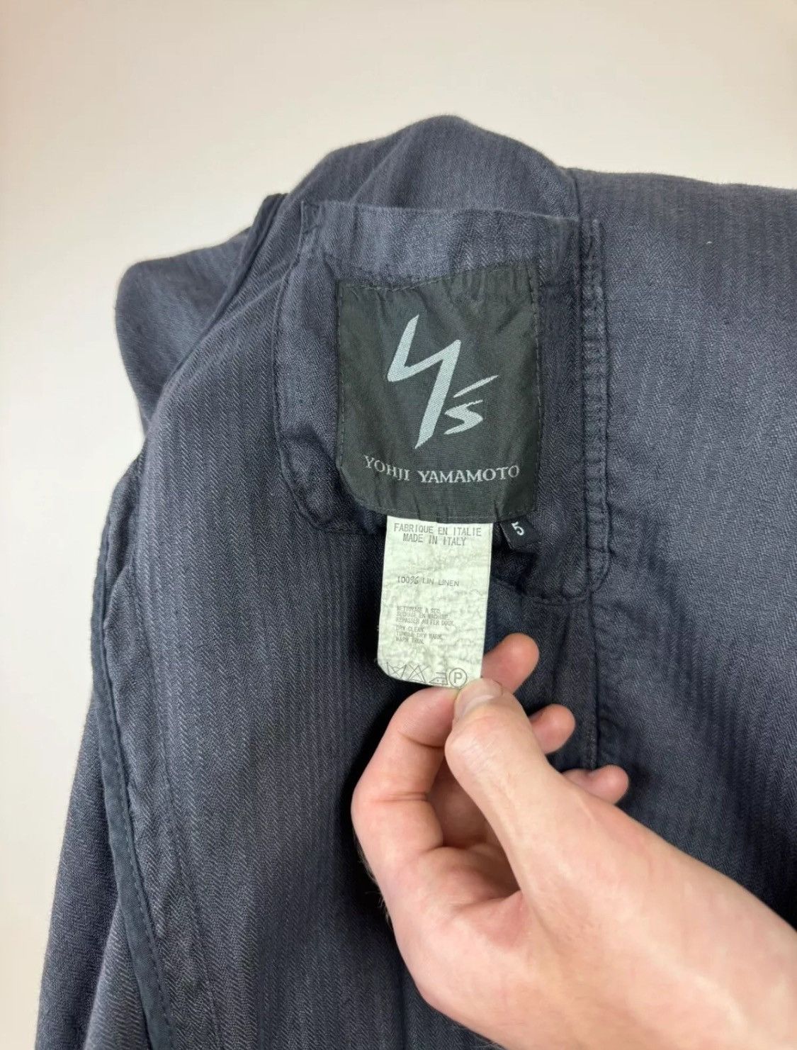 Yohji Yamamoto Archive YOHJI YAMAMOTO Linen Blazer Jacket Mens size 5/3XL Size 54L - 5 Thumbnail