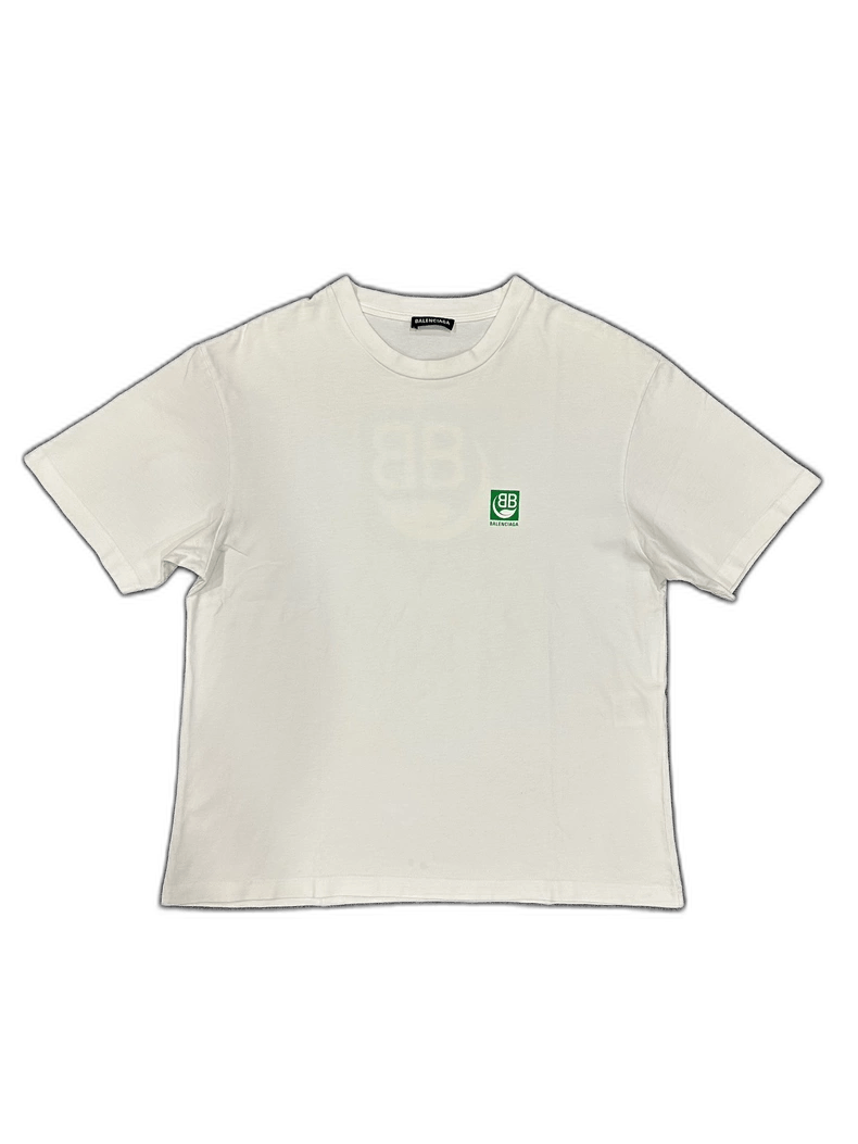 Balenciaga Balenciaga White Green Short Sleeve Tee Size US M / EU 48-50 / 2 - 1 Thumbnail
