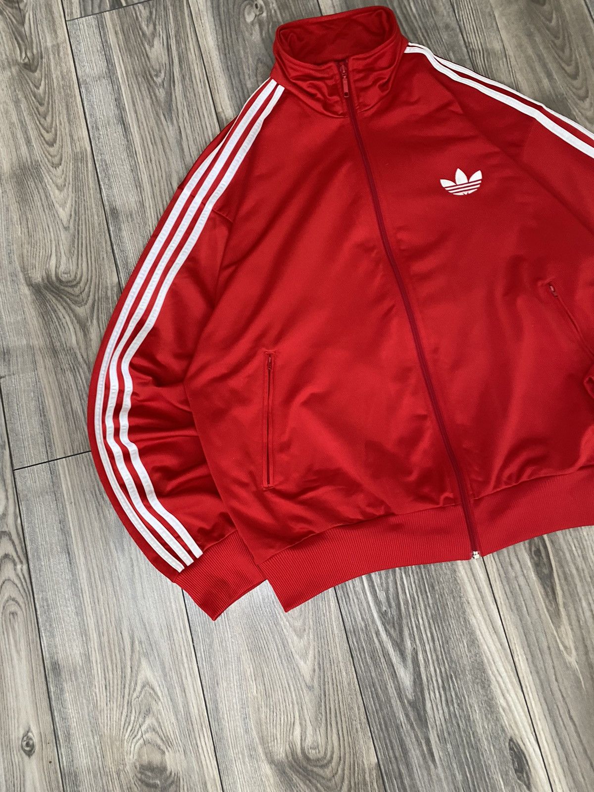 Adidas Vintage Adidas Firebird Red Track Jacket Size XXL Size US XXL / EU 58 / 5 - 2 Thumbnail