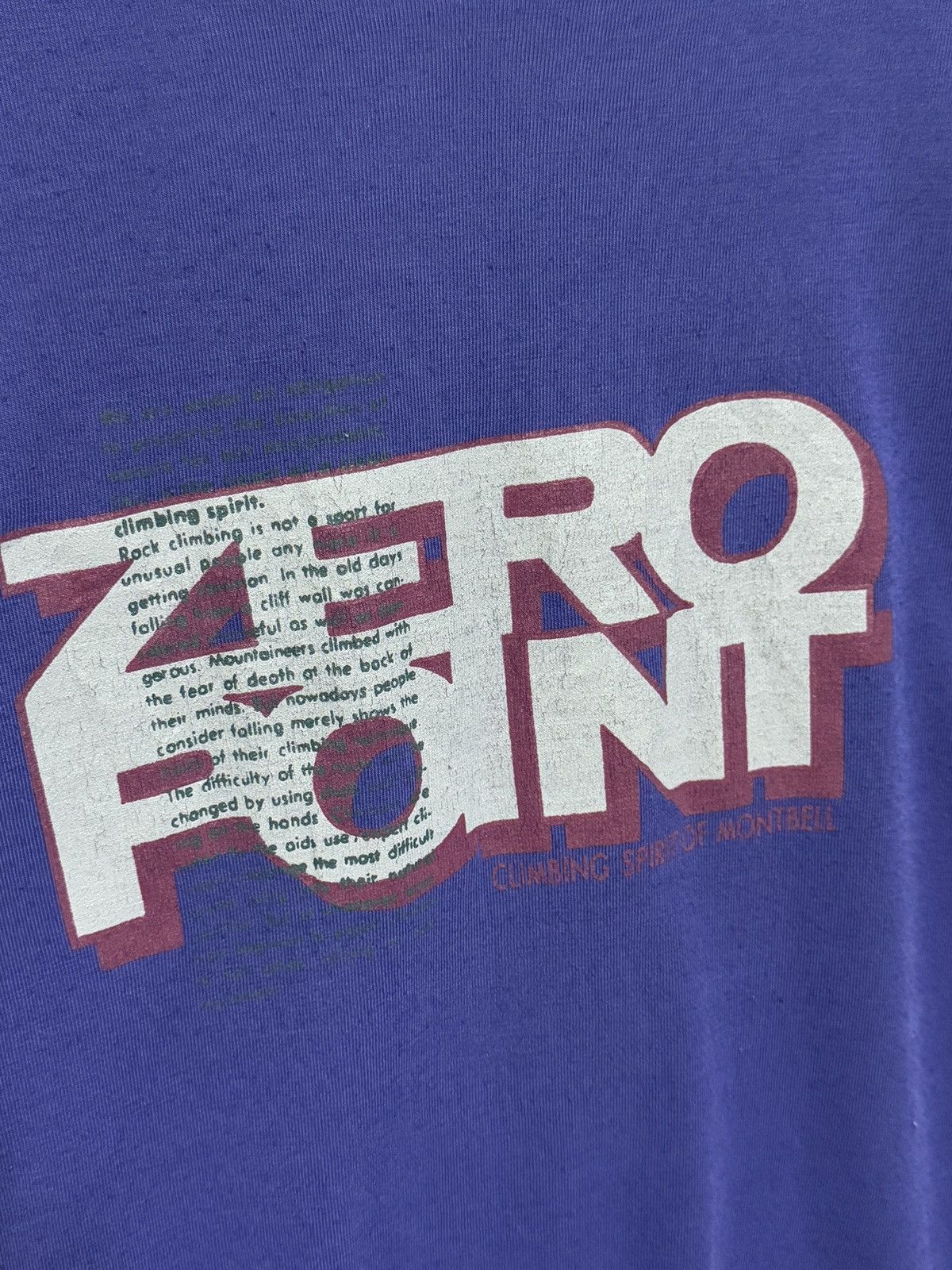Point Zero Vintage Zero Point Single Stitch Poem Climbing Spirit Tshirt Size US M / EU 48-50 / 2 - 7 Thumbnail