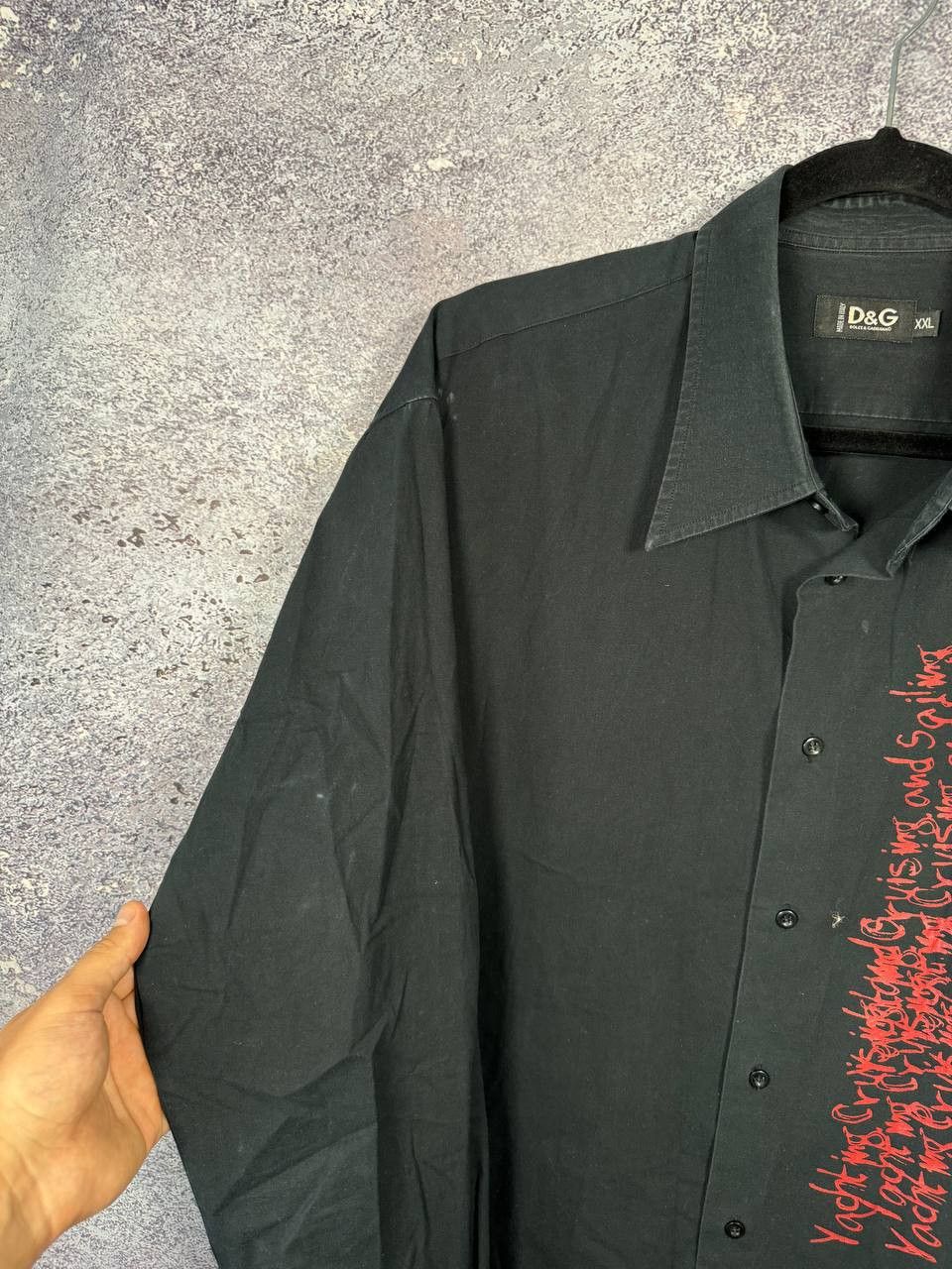 Dolce & Gabbana × Vintage Dolce & Gabbana Latest Printed Shirt Button Up Black Shirt Size US XXL / EU 58 / 5 - 5 Thumbnail