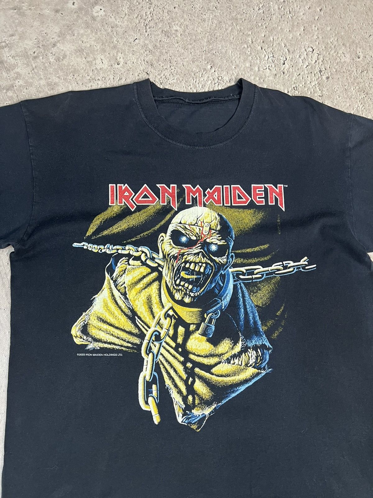 Band Tees × Iron Maiden × Vintage 00s Iron Maiden TOUR 2003 t shirt Faded BOXY Size US L / EU 52-54 / 3 - 3 Thumbnail
