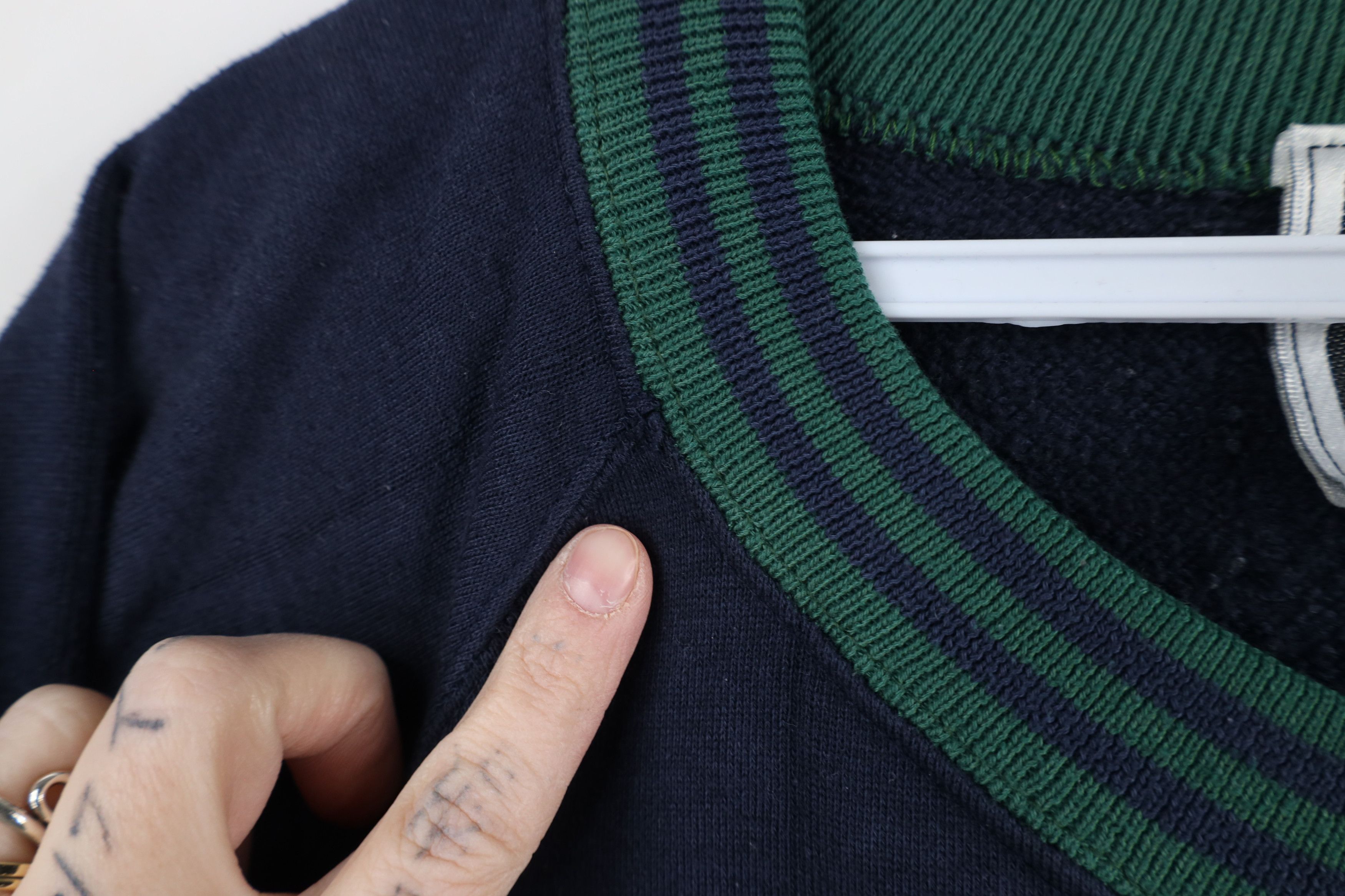 Vintage Vintage 90s Streetwear Striped Boxy Fit Crewneck Sweatshirt Size US XL / EU 56 / 4 - 5 Thumbnail
