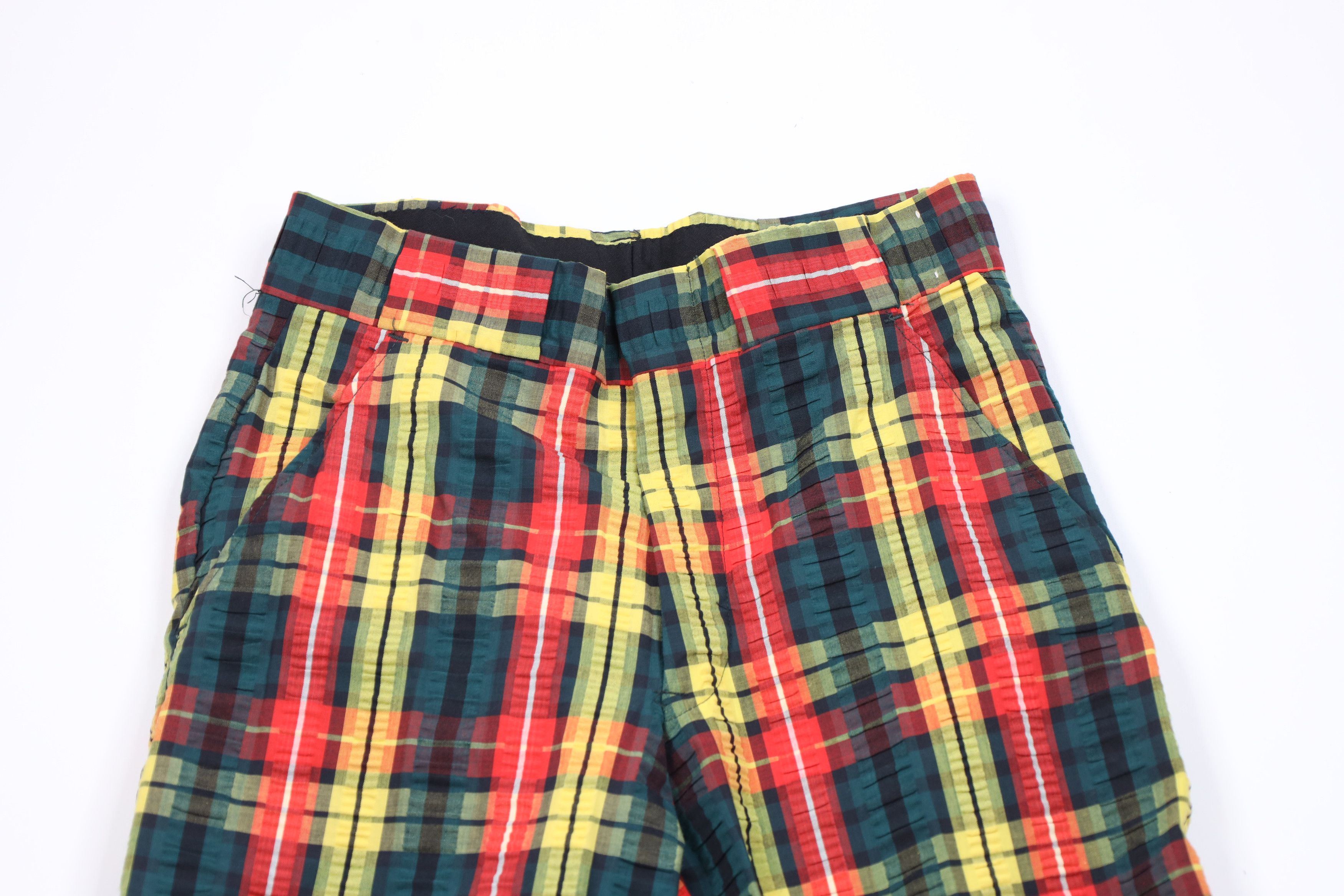 Vintage Vintage 70s Streetwear Bell Bottoms Pants Plaid USA Size 28" / US 6 / IT 42 - 2 Thumbnail