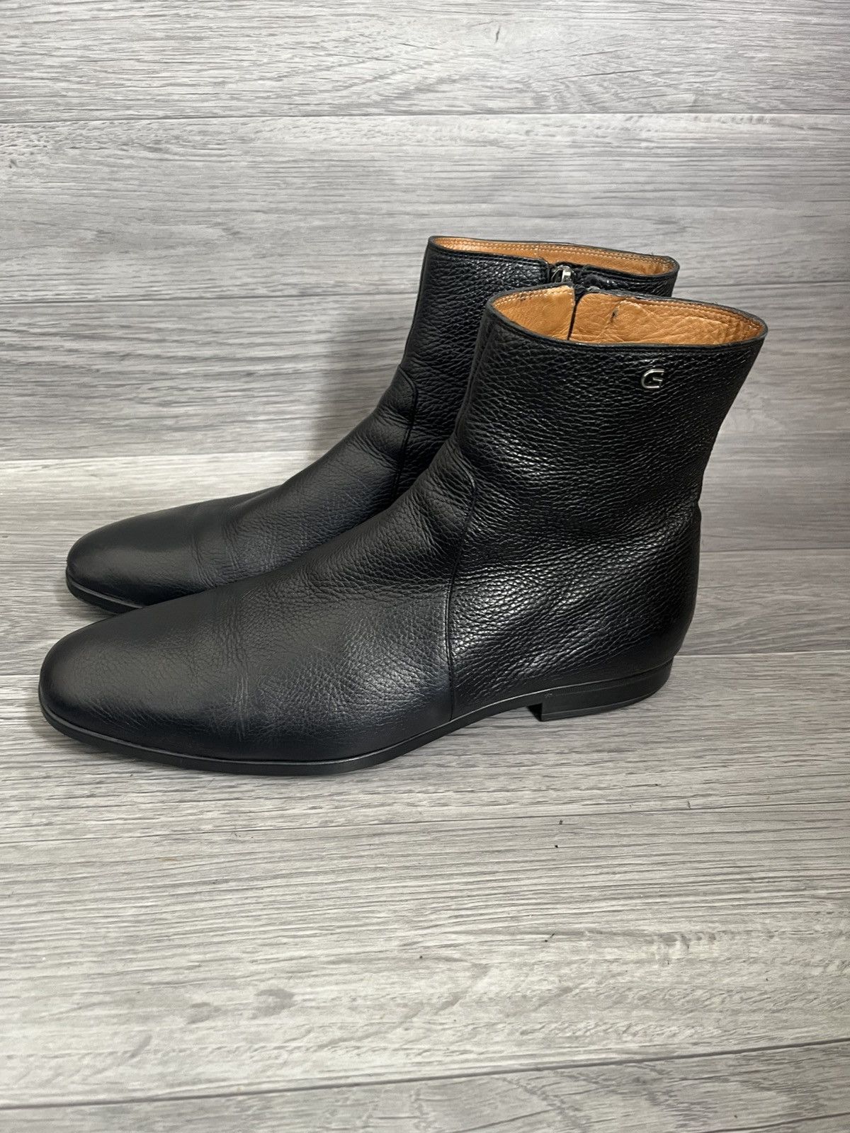 Gucci Gucci pebble grain leather Chelsea zipper ankle boots Size US 8.5 / EU 41-42 - 4 Thumbnail
