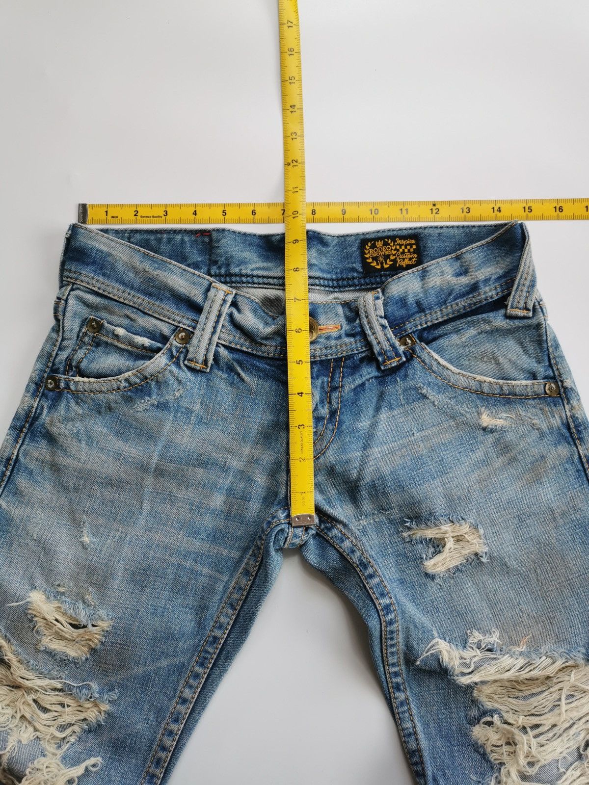 Japanese Brand Thrashed Rodeo Crowns Japan Denim Jeans Size US 29 - 10 Thumbnail