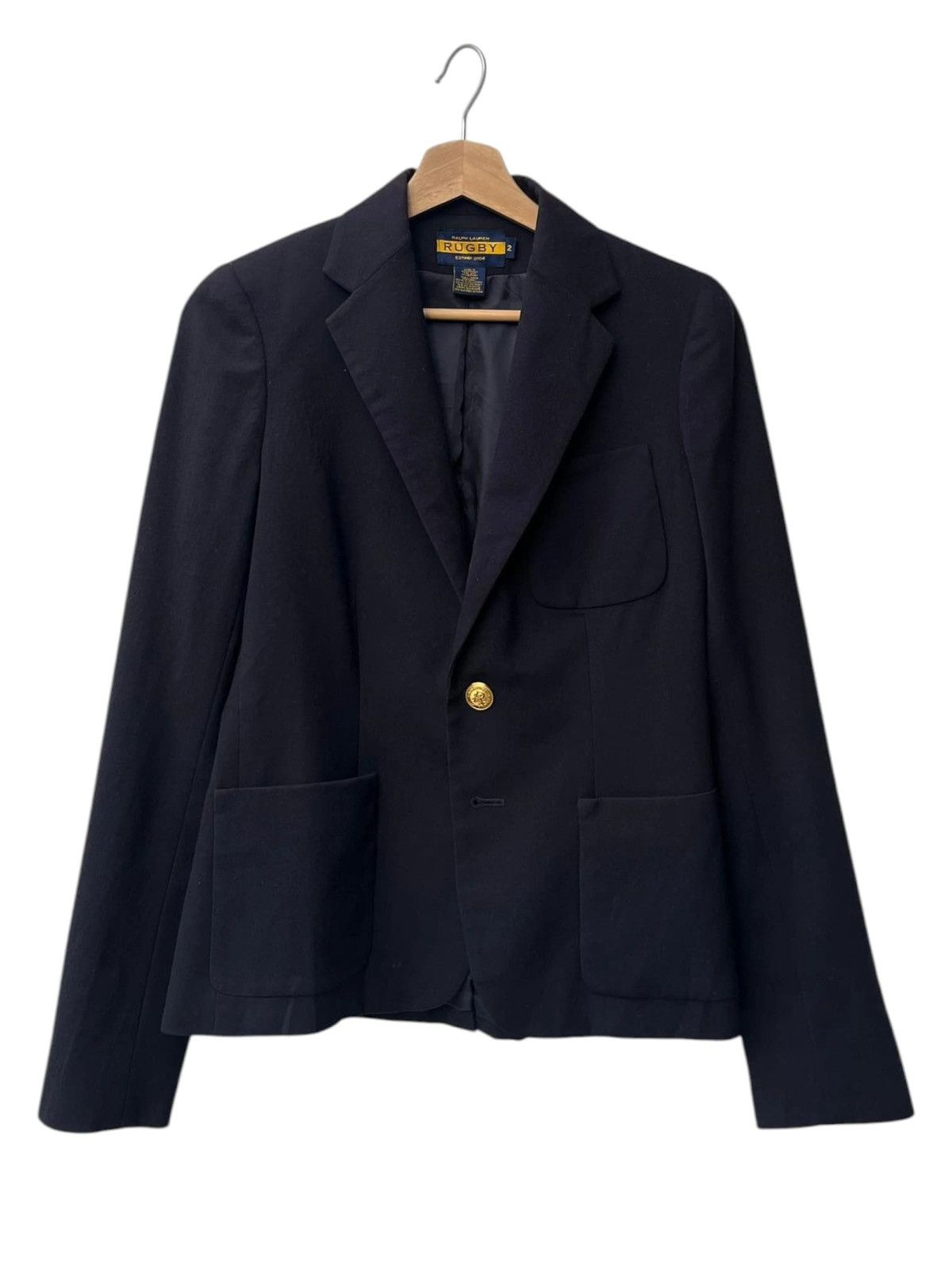 Ralph Lauren Rugby Ralph Lauren Navy Wool Blazer Jacket Size XS / US 0-2 / IT 36-38 - 1 Thumbnail