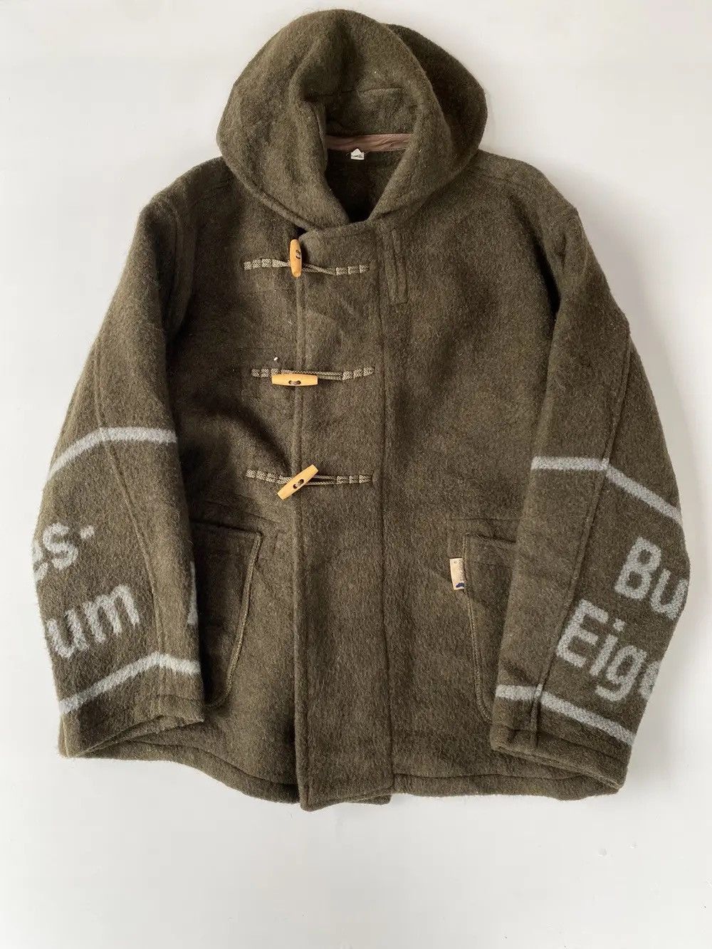 Vintage Slow Stone Blanket Duffle Wool Jacket Size US L / EU 52-54 / 3 - 1 Thumbnail