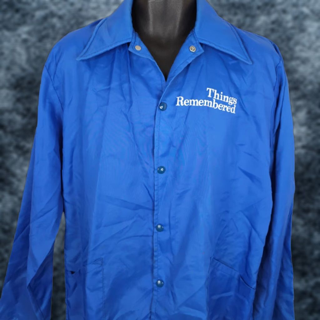 Holloway VINTAGE Holloway Windbreaker Jacket Mens Size L Blue 80s USA Size US L / EU 52-54 / 3 - 1 Thumbnail