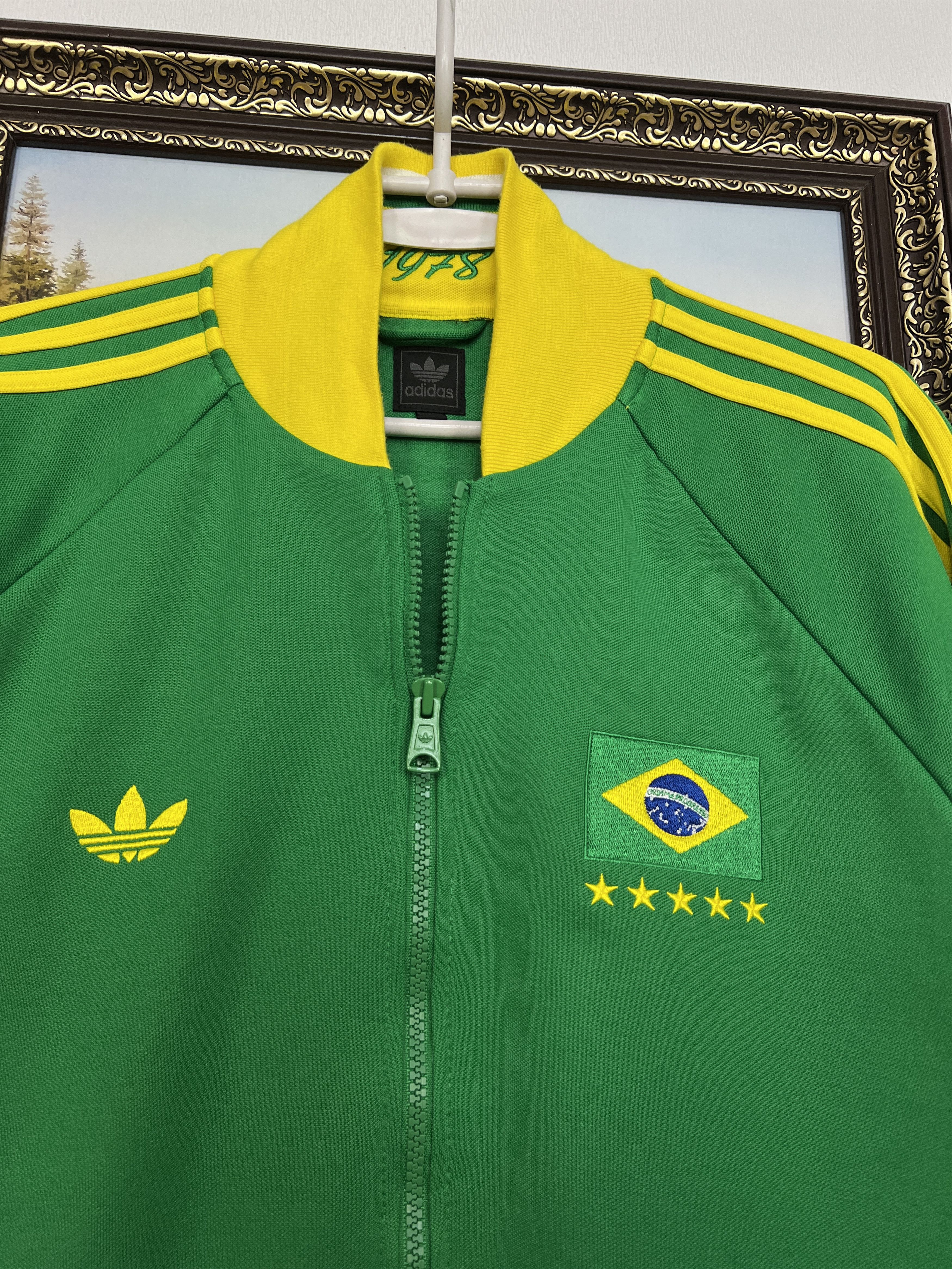 Adidas Originals Brazil Football Jacket Soccer World Cup Track Top Size US M / EU 48-50 / 2 - 3 Thumbnail