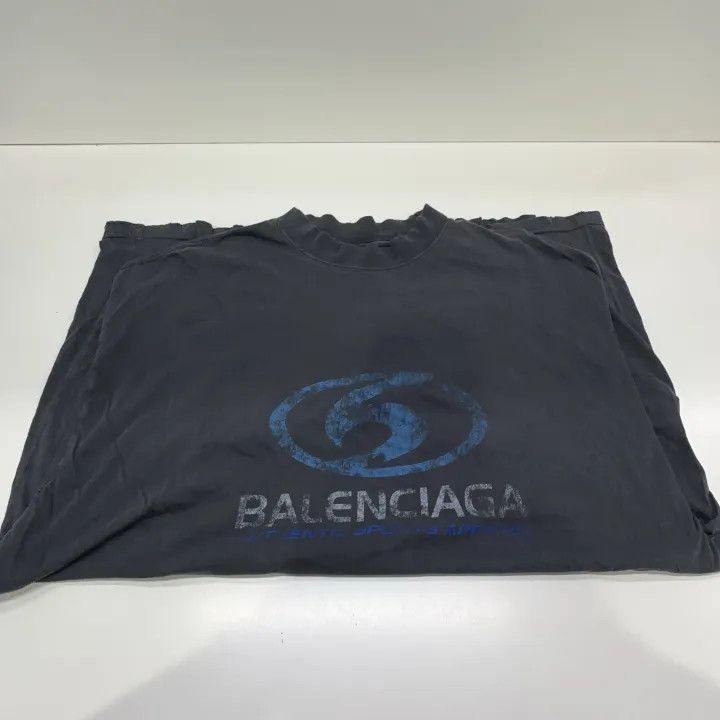 Balenciaga Balenciaga FW23 Distressed Logo Print T-Shirt 0079-2507 Size US XS / EU 42 / 0 - 6 Thumbnail