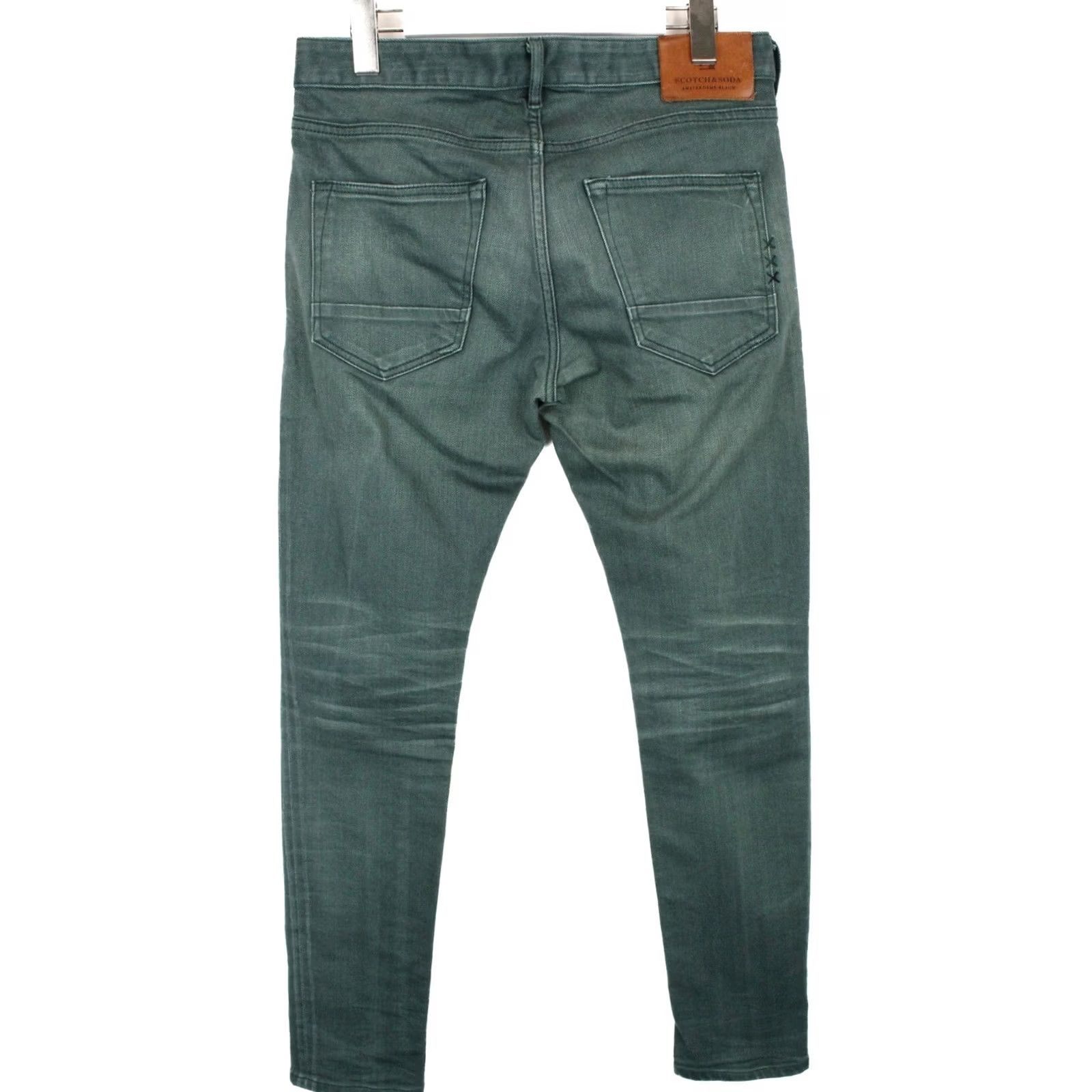 Scotch & Soda Scotch & Soda Men's Jeans Slim Fit W30/L32 Green Denim Pants Zip Fly Size US 30 / EU 46 - 2 Thumbnail
