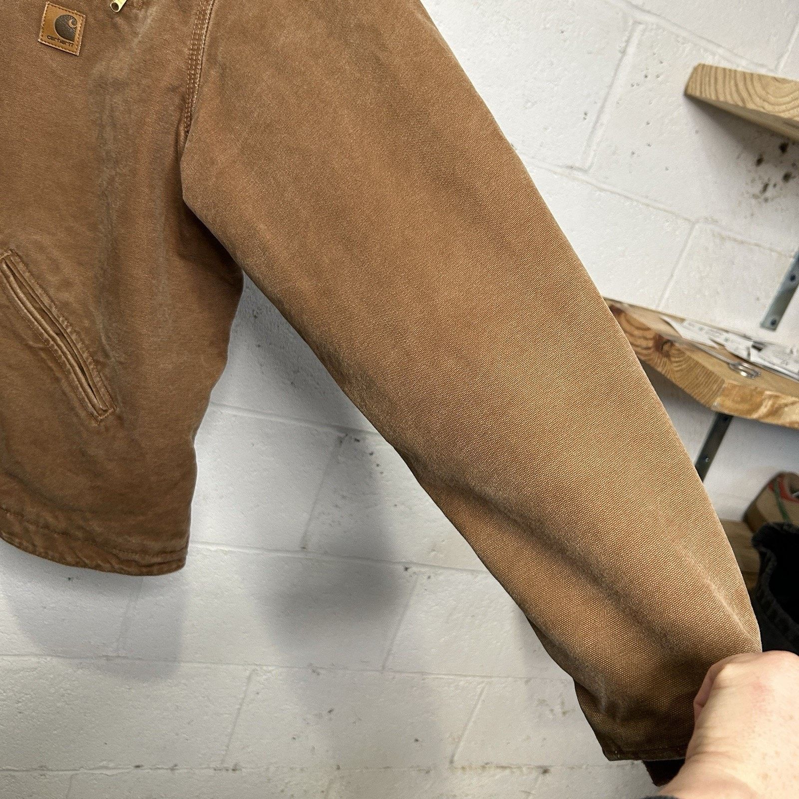 Carhartt Y2K Carhartt Sherpa-Lined Hooded Detroit Jacket “Brown” J141 Size US XL / EU 56 / 4 - 7 Thumbnail