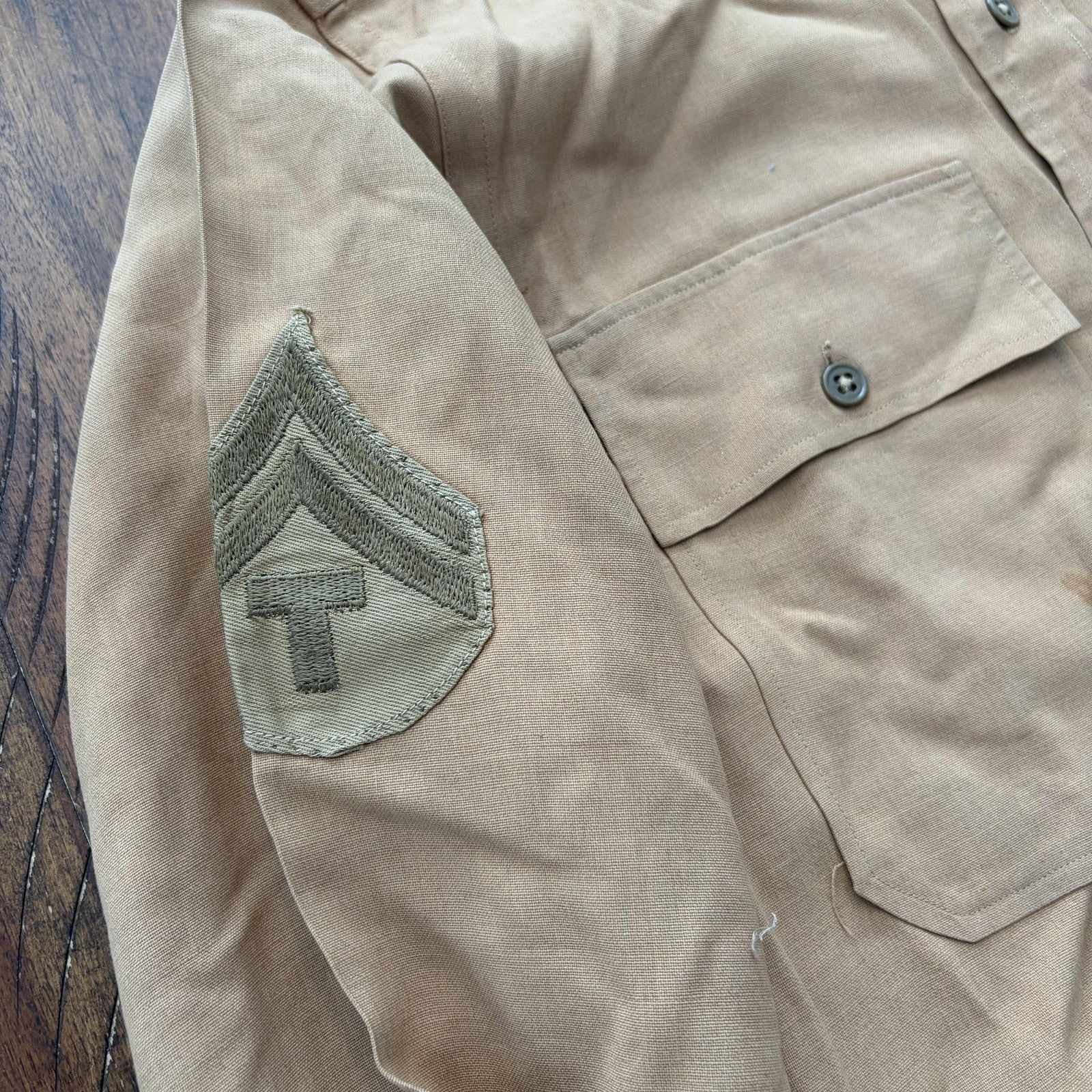 Vintage Vtg La Playa Marlboro Shirt Mens 42 M Wool Blend 1940s Mil Size US M / EU 48-50 / 2 - 7 Thumbnail