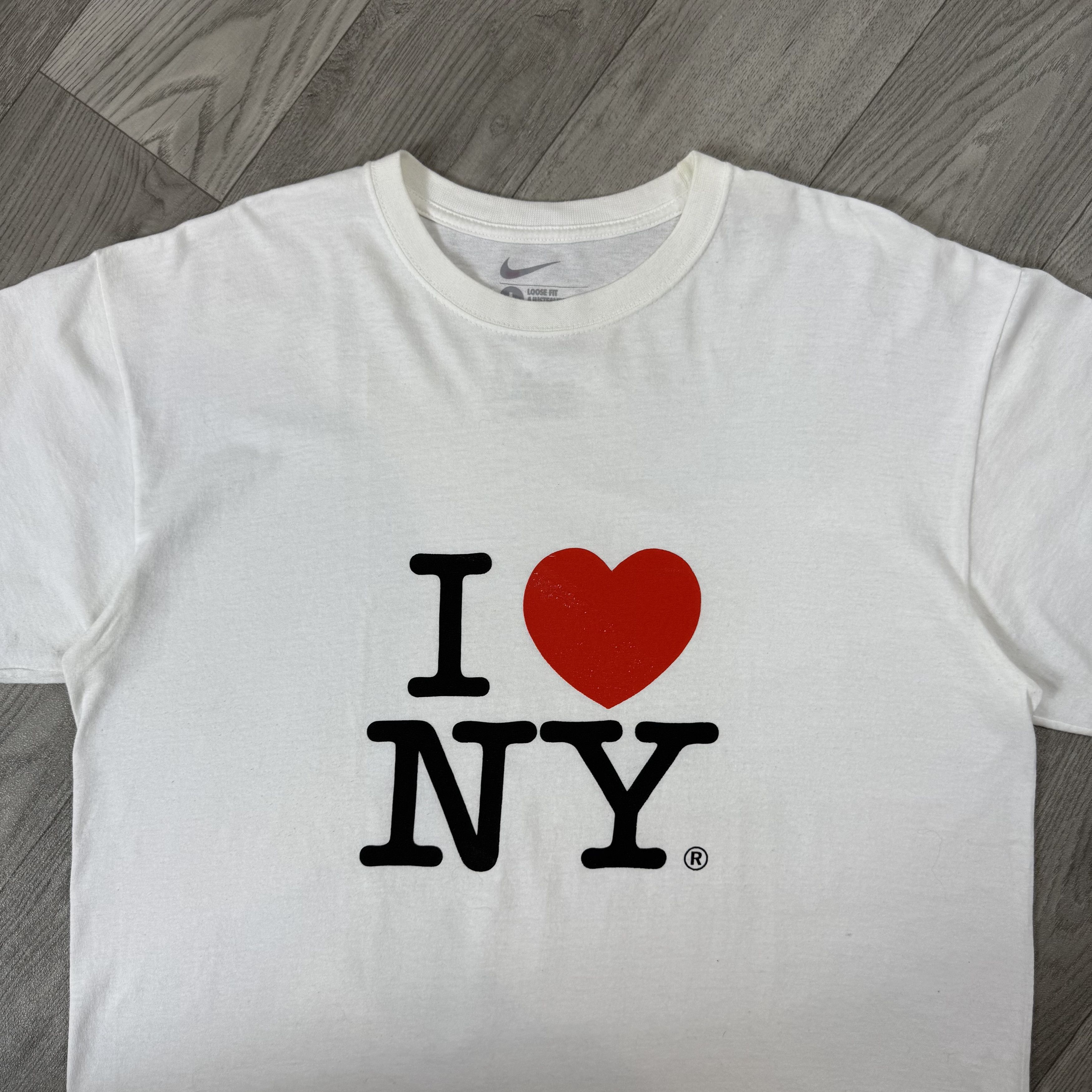 Nike Vintage Nike I Love New York 90s White Graphic Tee Shirt L Size US L / EU 52-54 / 3 - 6 Thumbnail