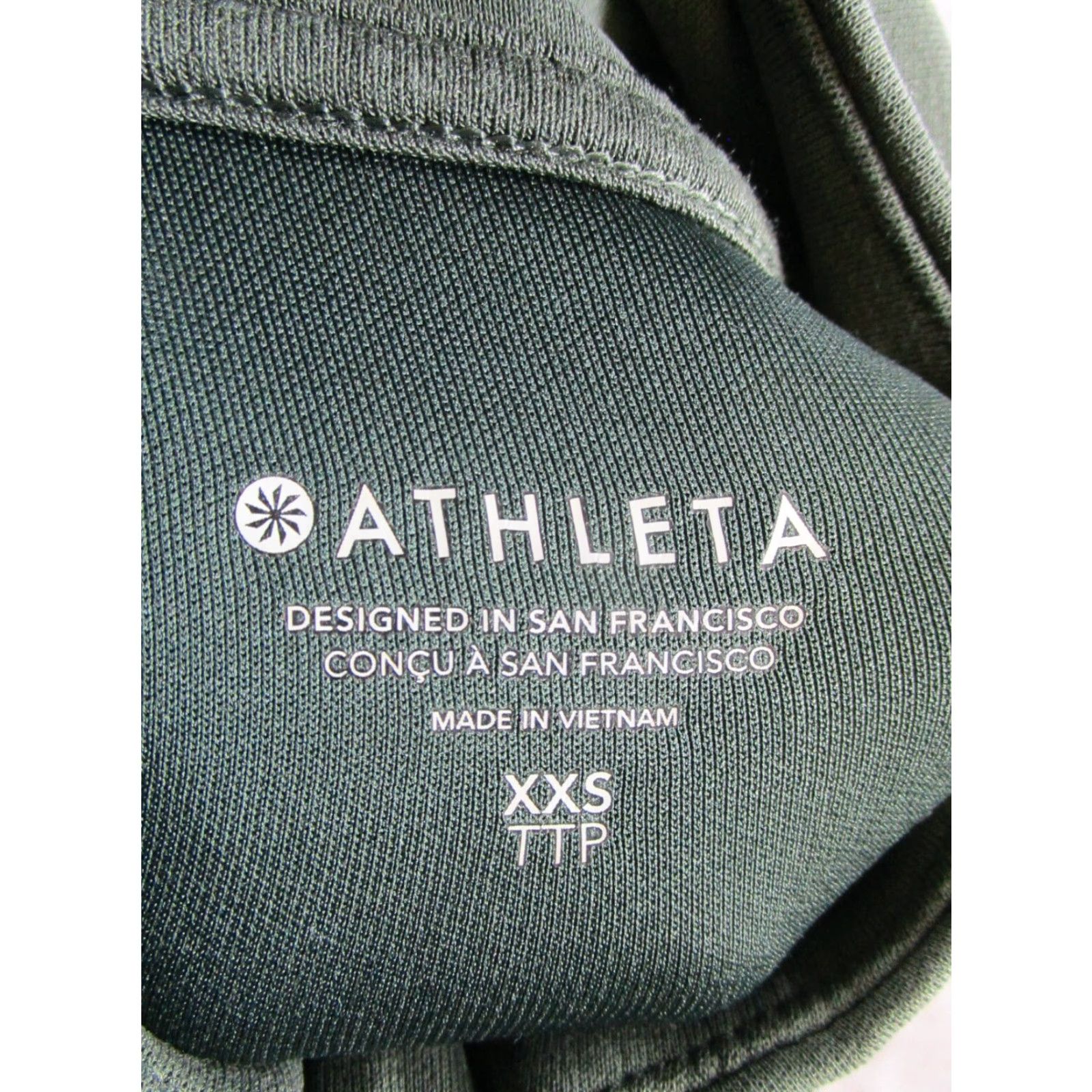 Athleta Athleta Sweater Womens XS Green Mock Neck Long Sleeve Pullover Regular Fleece Polyester Size XS / US 0-2 / IT 36-38 - 3 Thumbnail