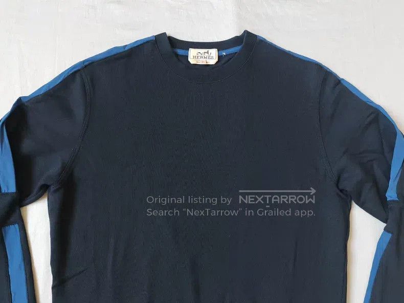 Hermes Hermes Round-neck hooded sweatshirt, deep blue, thick and Size US S / EU 44-46 / 1 - 3 Thumbnail