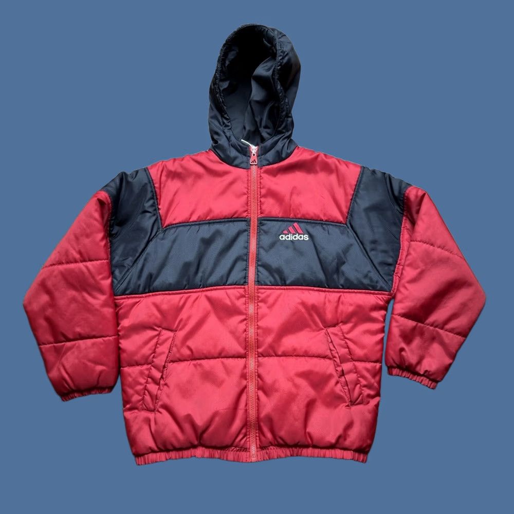 Adidas Vintage Adidas Jacket Mens Large Red / Black Track Puffer Full Zip 90s Size US L / EU 52-54 / 3 - 1 Thumbnail