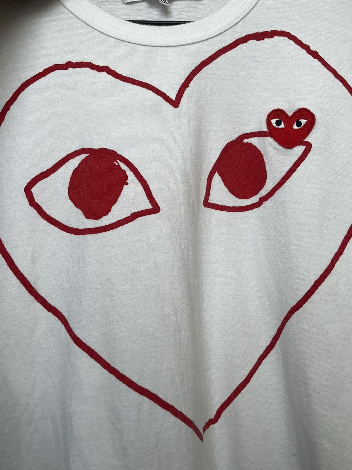 Comme des Garcons CdG PLAY Outline Heart Shirt W/ Patch | Grailed