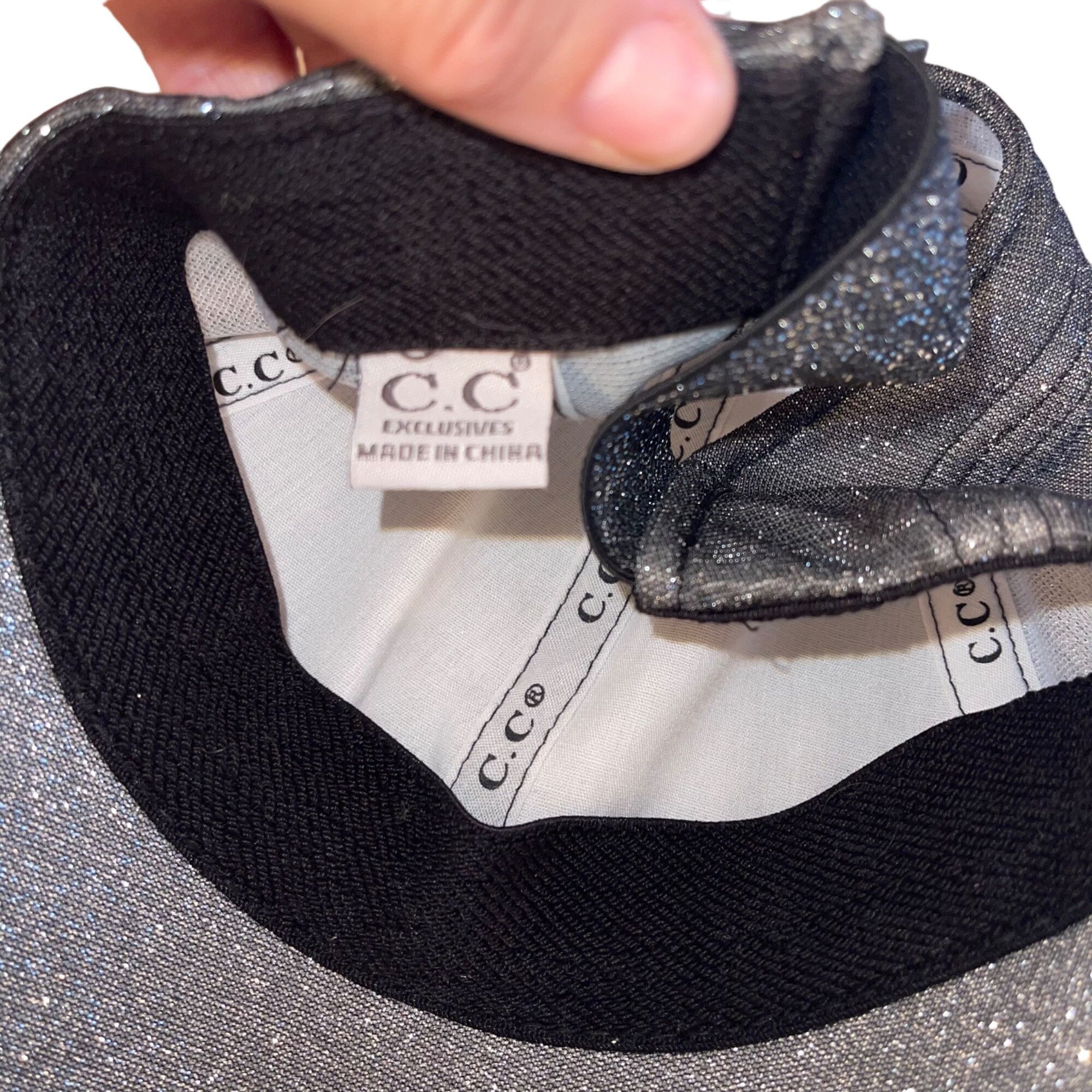 Other C C Womens Hats One Size Gray Metallic Extremely Size ONE SIZE - 7 Thumbnail