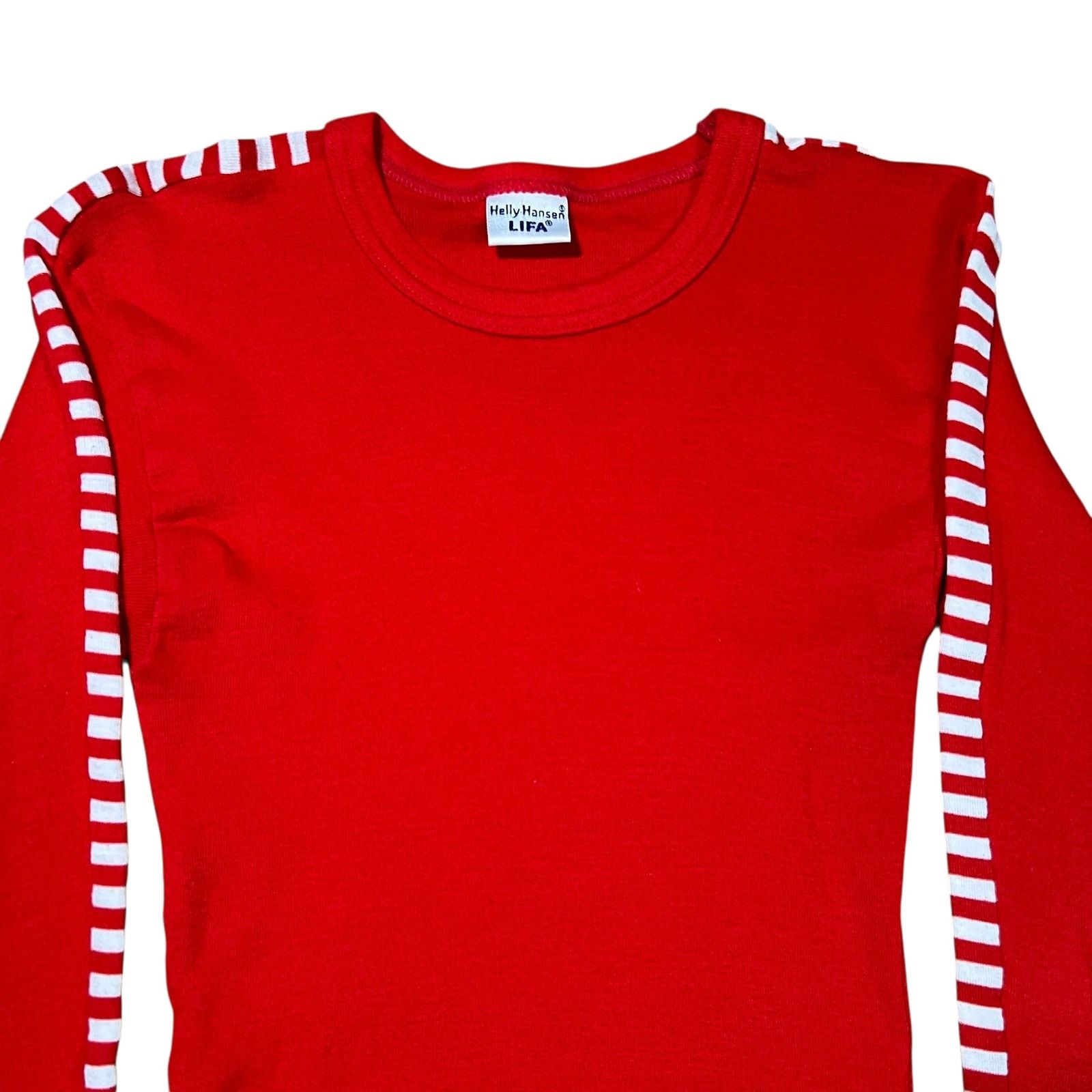 Helly Hansen × Vintage 80s Helly Hansen red checkered print longsleeve thermal Size US S / EU 44-46 / 1 - 2 Thumbnail