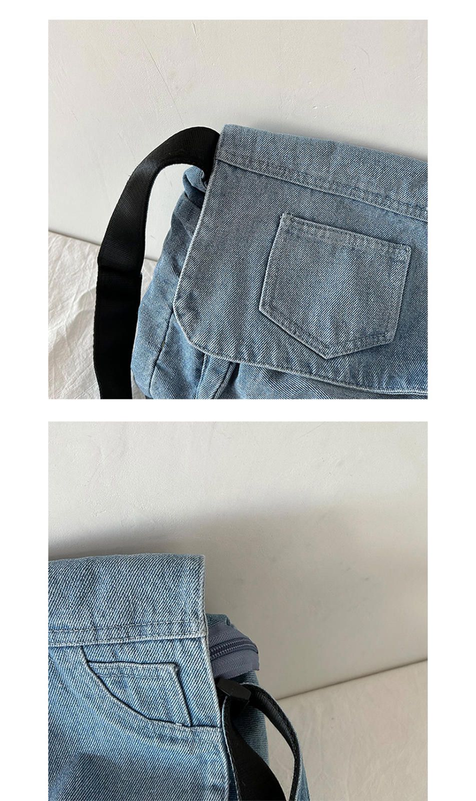 Jean Denim Messenger Bag Size ONE SIZE - 6 Thumbnail