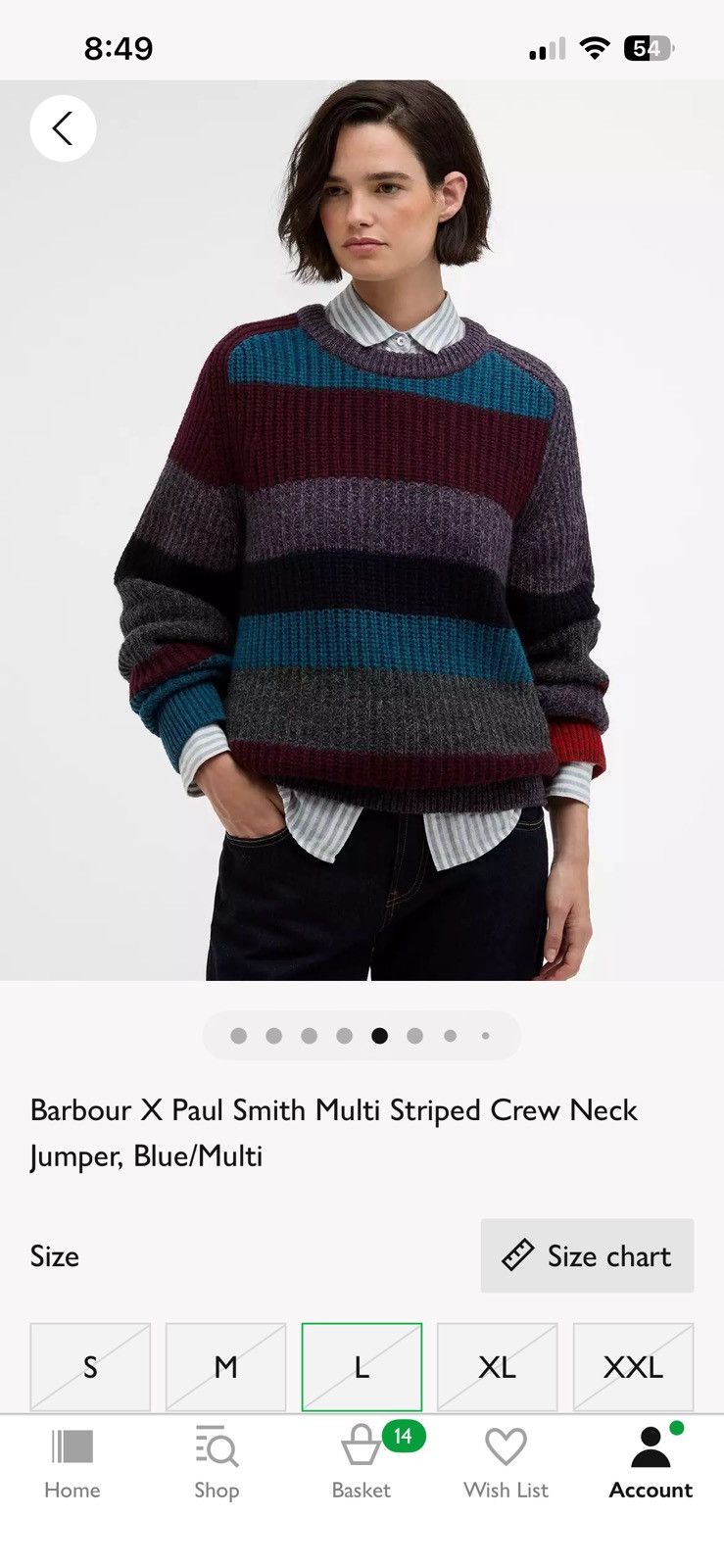 Barbour × Paul Smith Red Ear NWT Barbour x Paul Smith Striped Crew Neck Jumper SOLD OUT Size US S / EU 44-46 / 1 - 5 Thumbnail