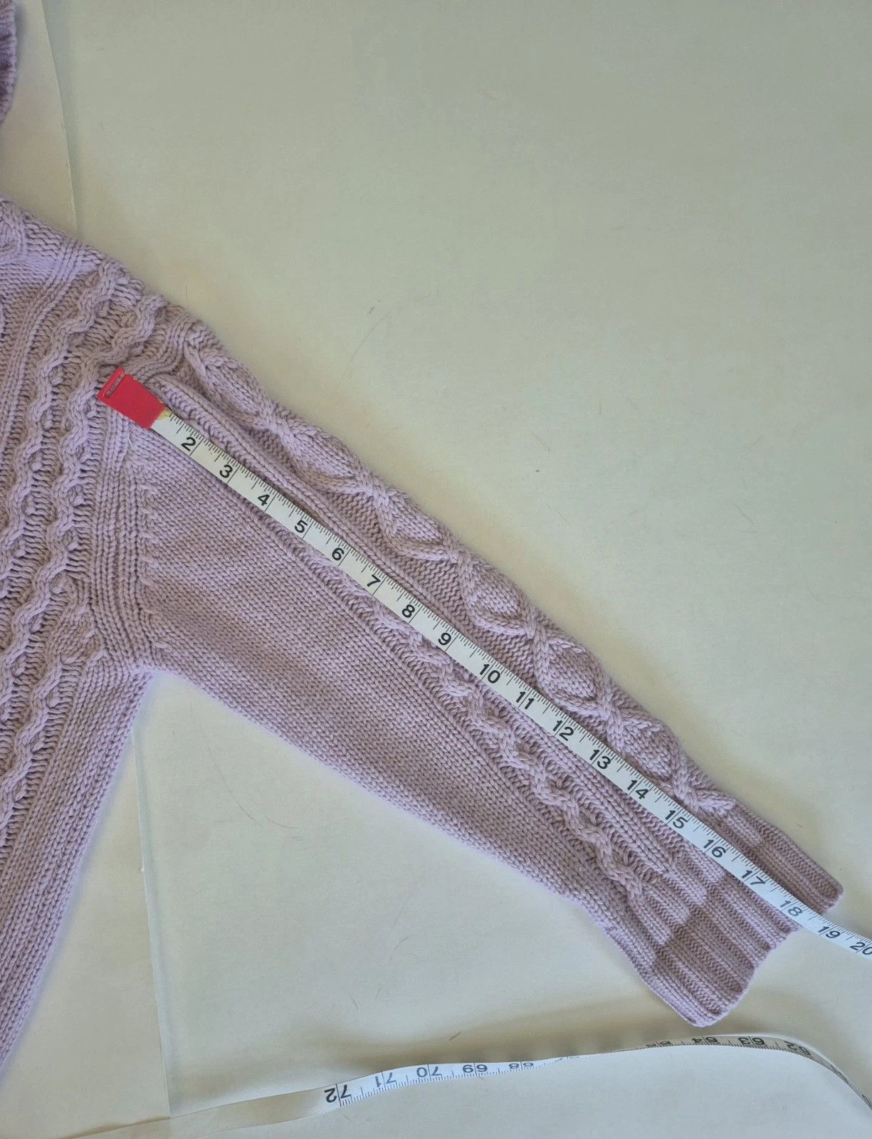 Other Tuckernuck Turtleneck Sweater Lilac Cable Knit Wool Blend Size L / US 10 / IT 46 - 7 Thumbnail