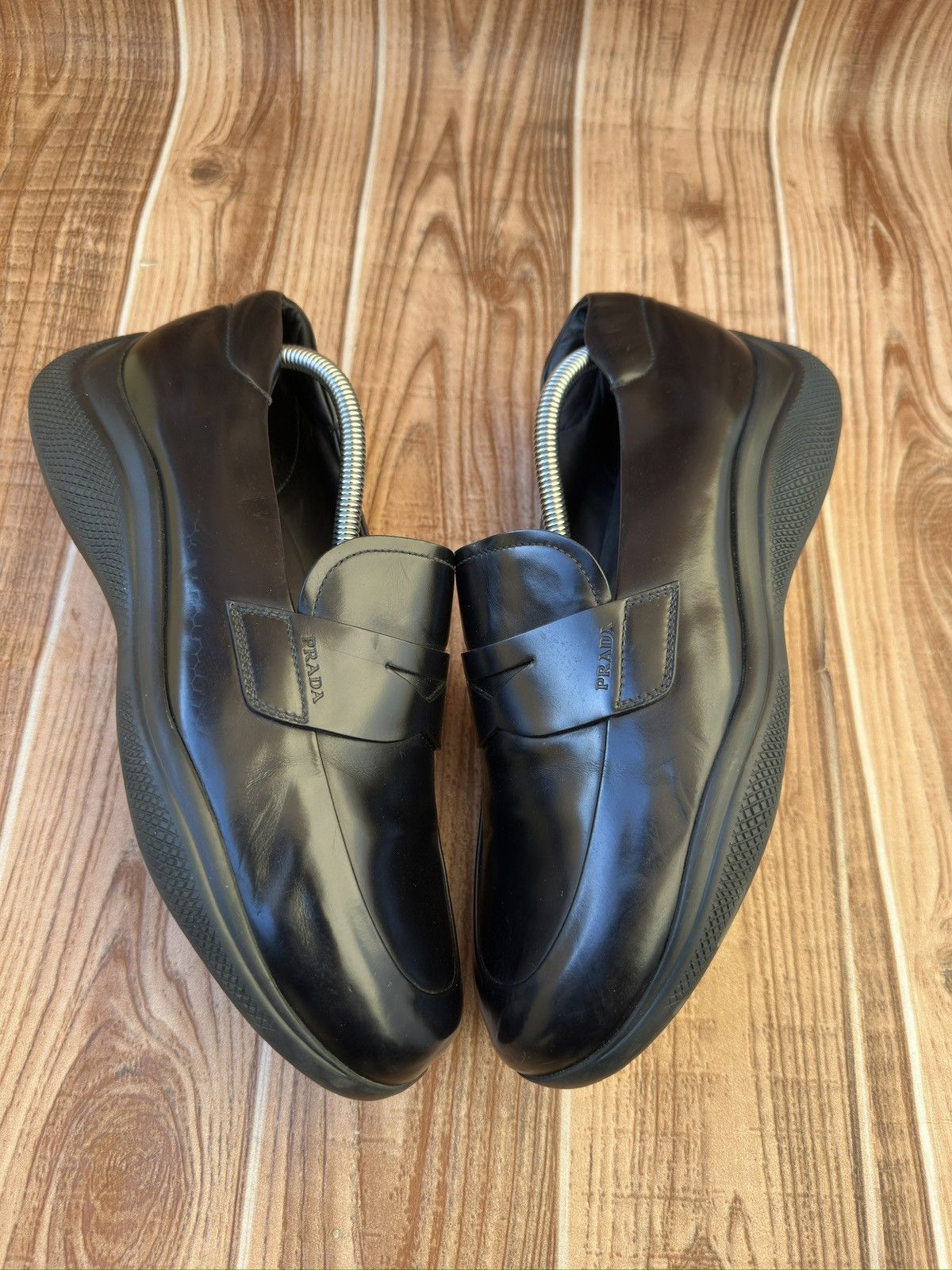 Prada Prada Americas Cup Spazzolato Leather Penny Loafer Size US 7 / EU 40 - 4 Thumbnail