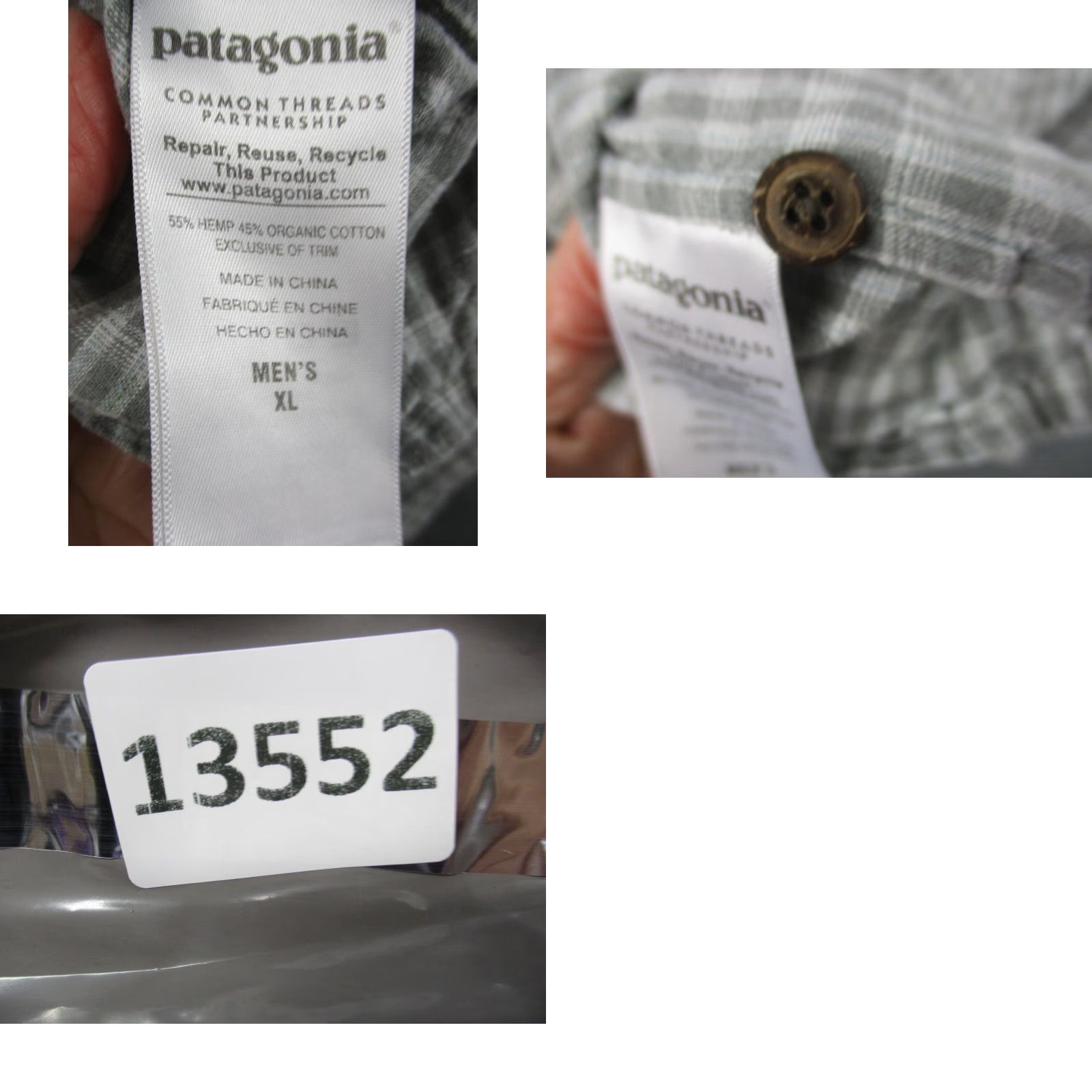 Patagonia Patagonia Shirt Mens XL Gray Organic Cotton Hike Camp Climb Adventure Size US XL / EU 56 / 4 - 8 Thumbnail