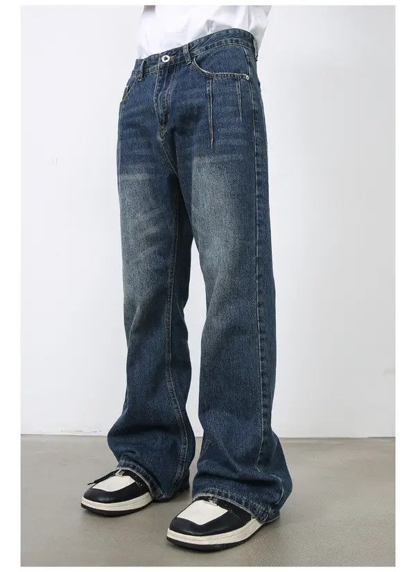VIBE American retro washed distressed street casual flared jeans Size US 32 / EU 48 - 4 Thumbnail