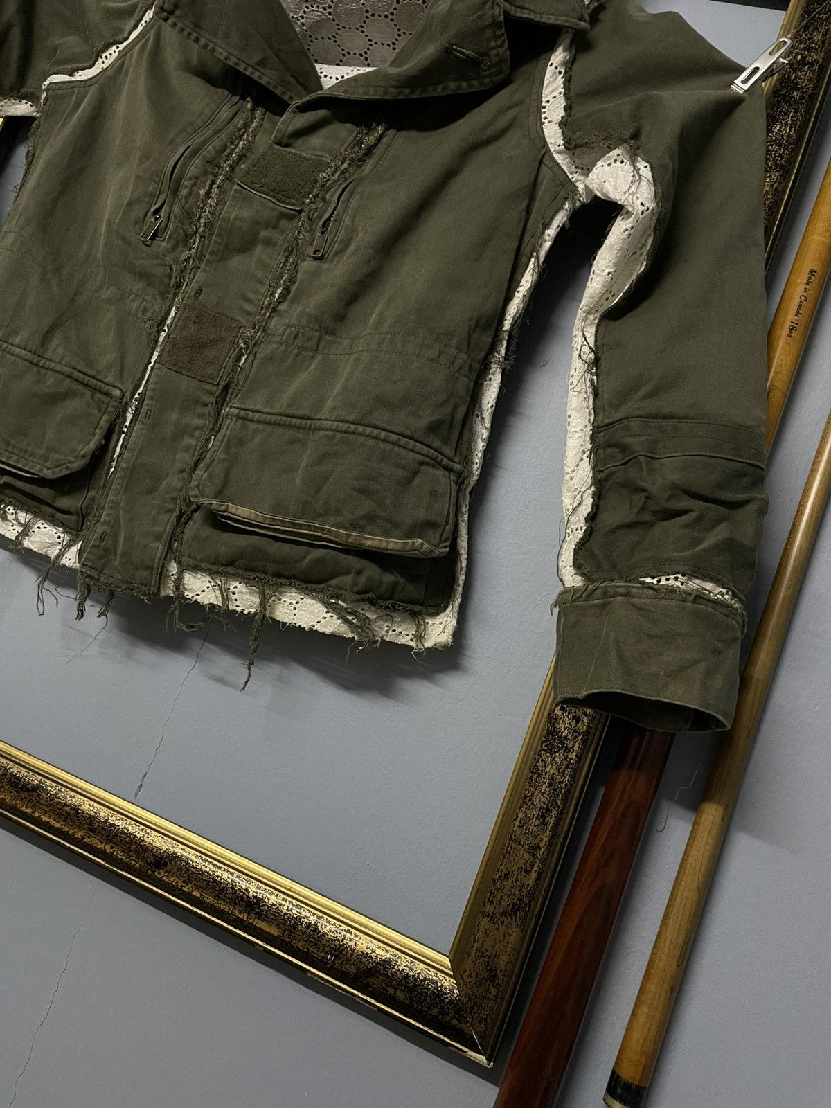 Vintage Vintage 60s Distressed Army Layered Classic Cut Jacket Style Size US XS / EU 42 / 0 - 4 Thumbnail