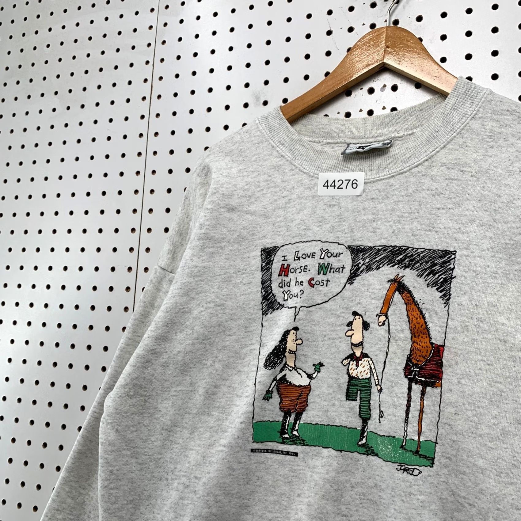 Lee VINTAGE Nike Shirt Mens XL Gray 90s Funny Horse Arm And Leg Joke Crewneck Sweatshirt Fleece USA Size US XL / EU 56 / 4 - 5 Thumbnail