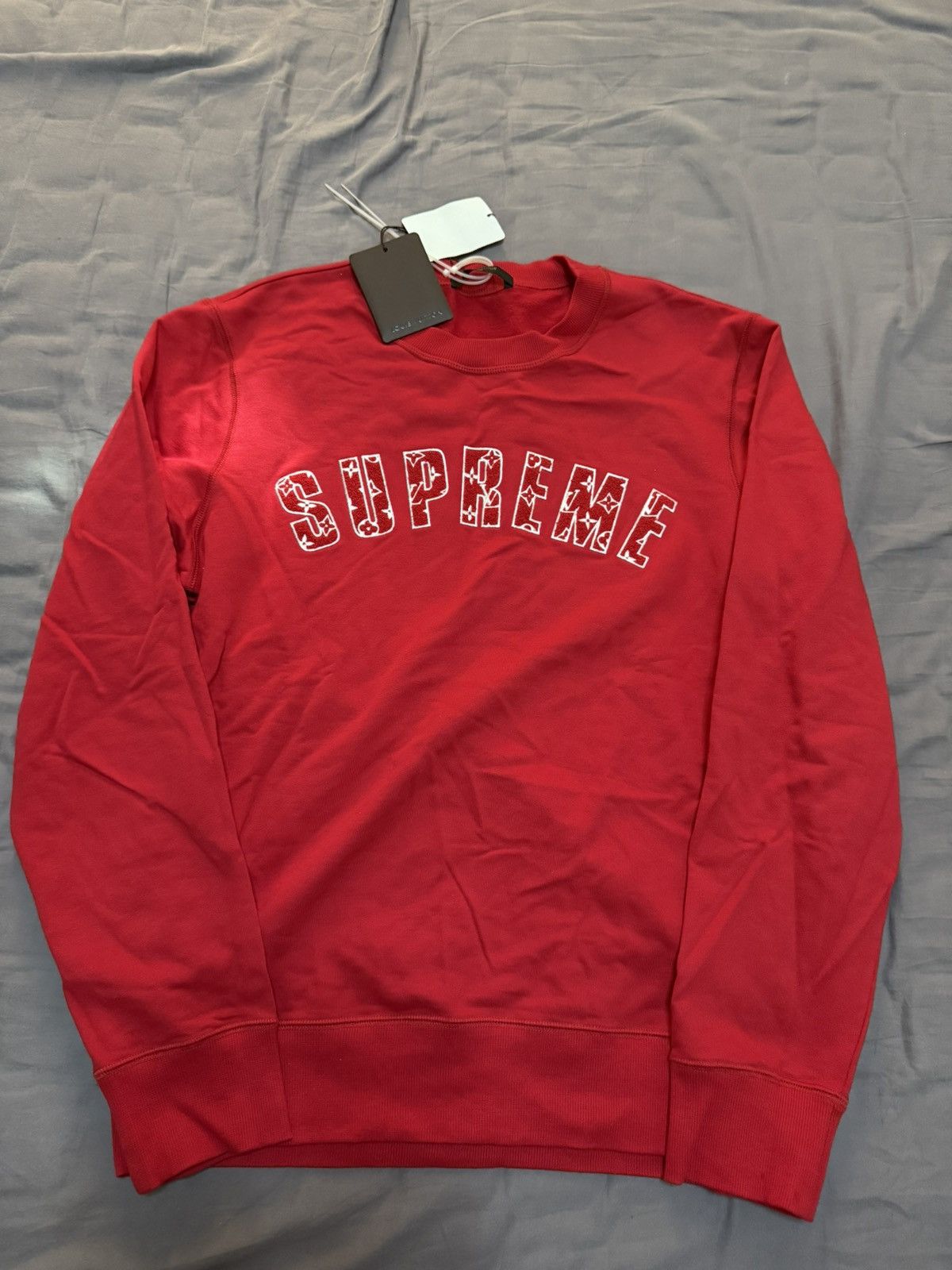 Supreme arc logo crewneck red clearance