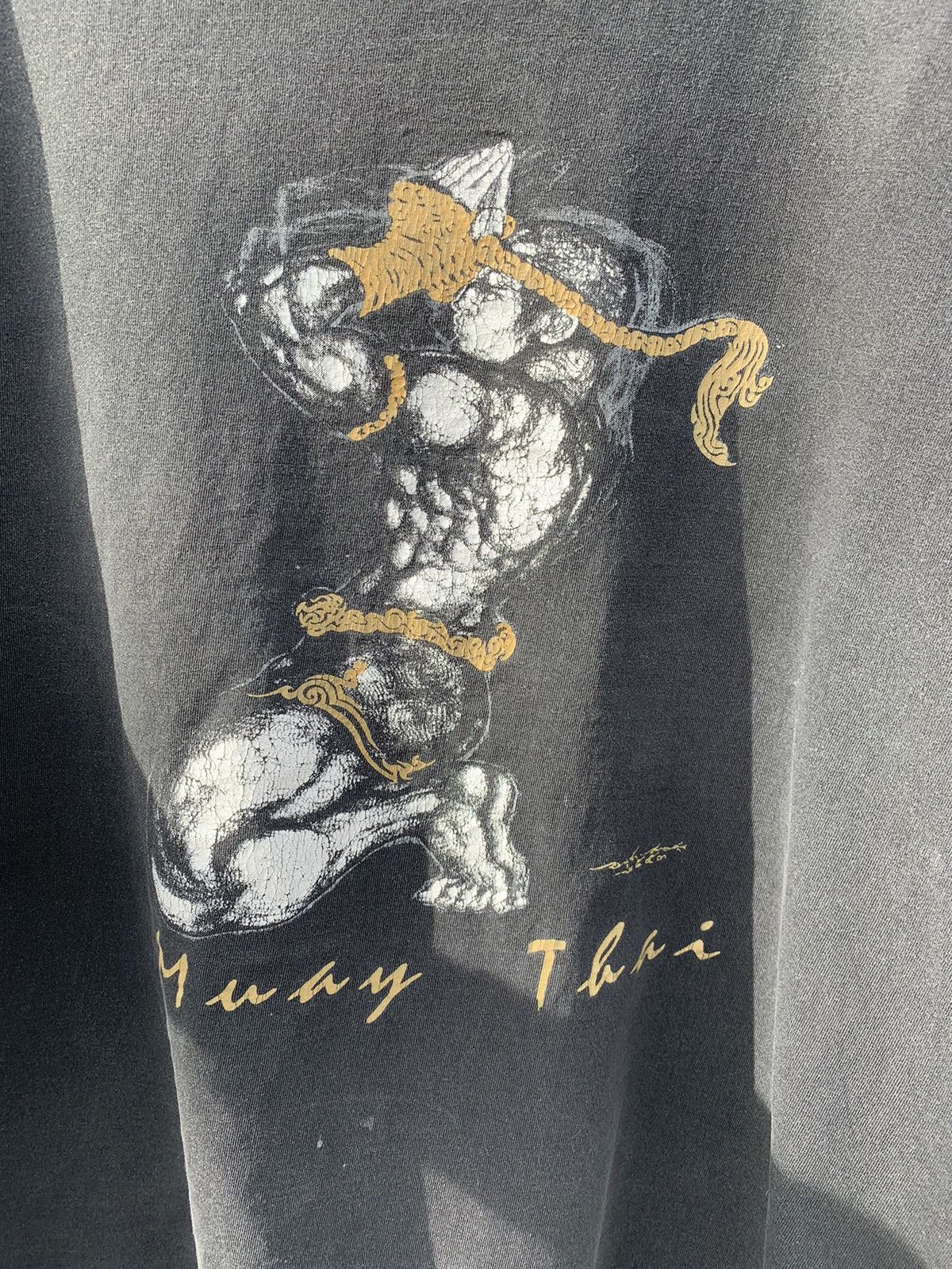 Vintage Muay Thai Boxing Vintage t shirt Size US XXL / EU 58 / 5 - 3 Thumbnail