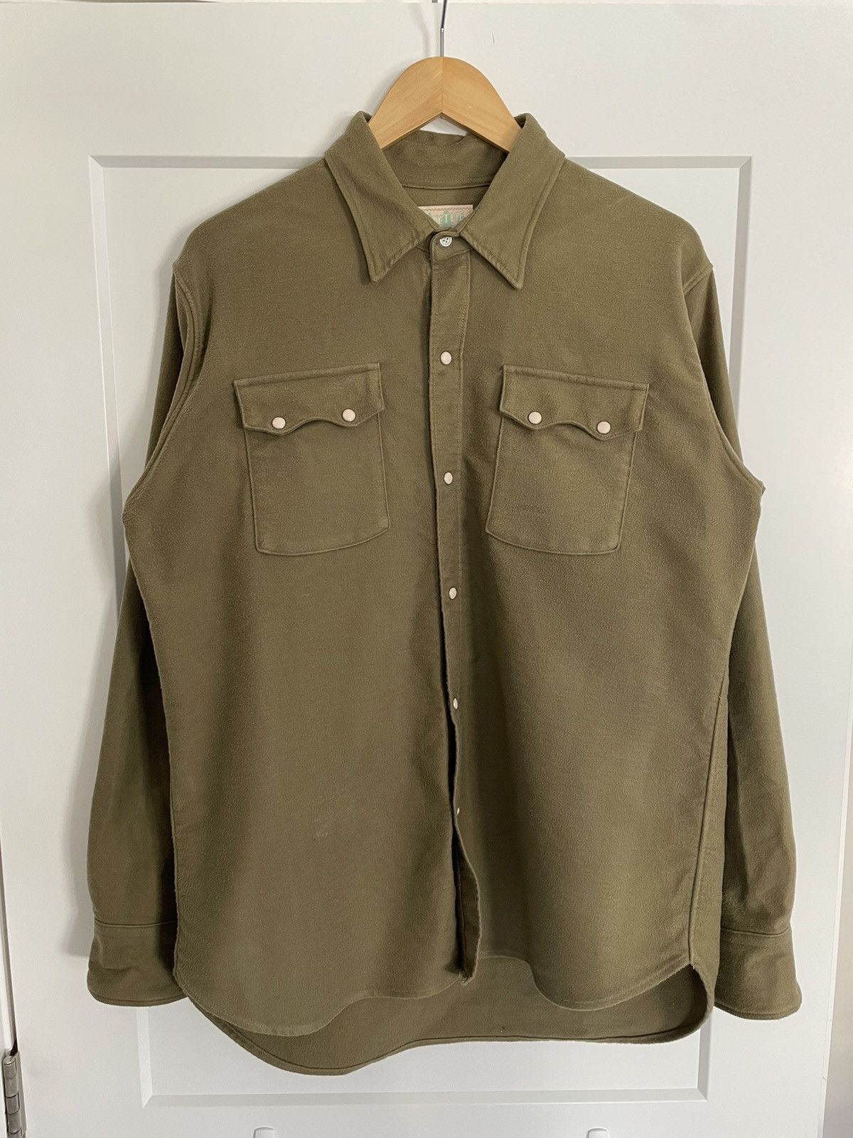 Moleskin pearl-snap shirt