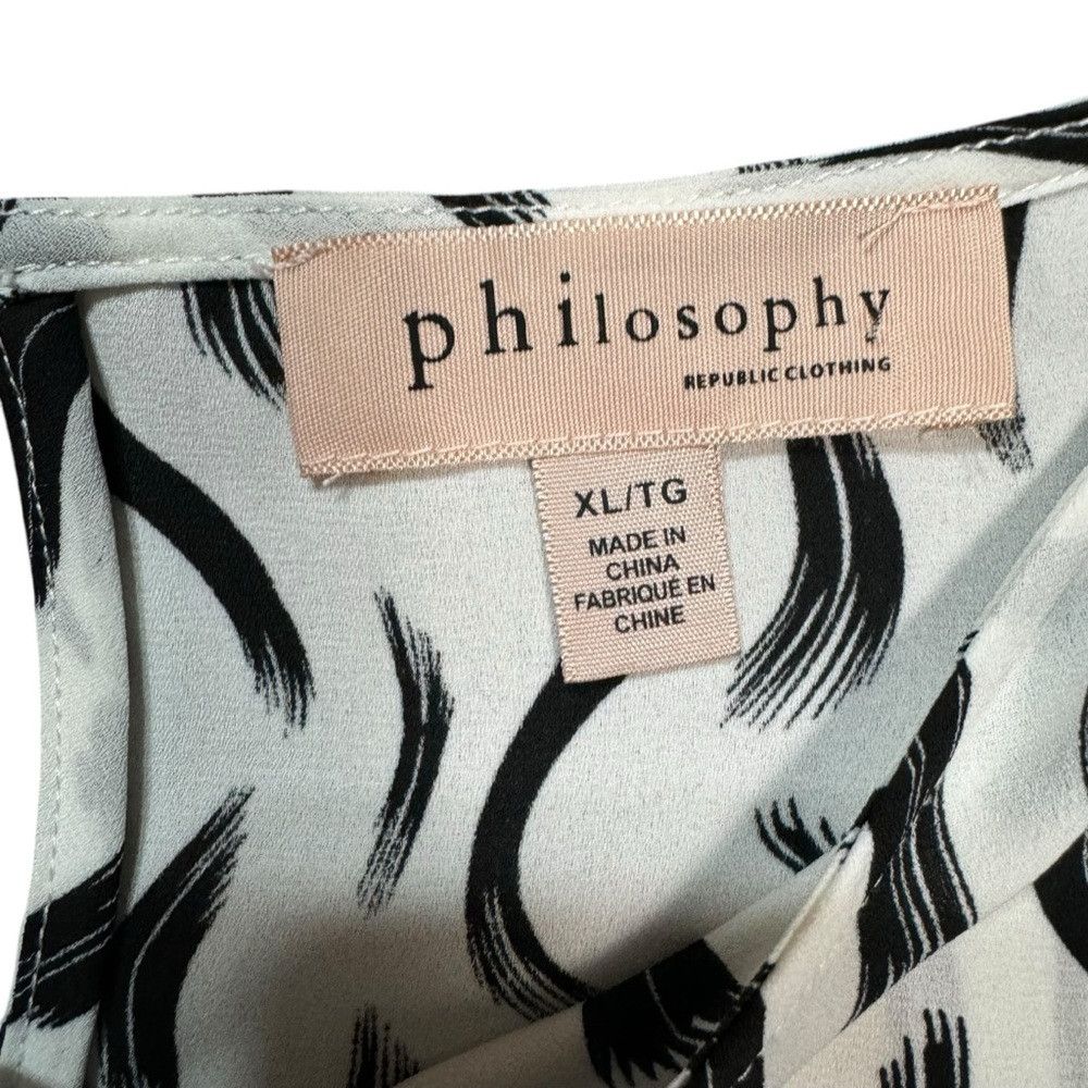 Other Philosophy white Black Flutter Sleeve Top Size XL Size XL / US 12-14 / IT 48-50 - 6 Thumbnail