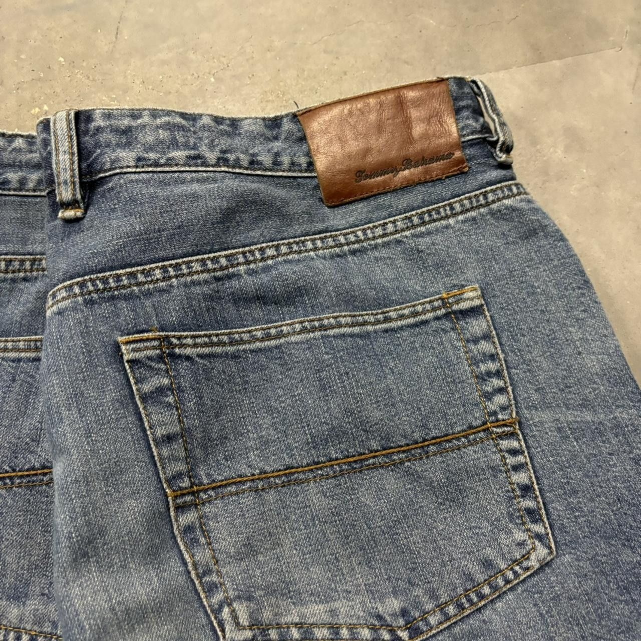 Japanese Brand × Vintage Crazy Vintage Y2K/2000s Baggy Dark Wash Skater Denim Jeans! Size US 40 / EU 56 - 7 Thumbnail