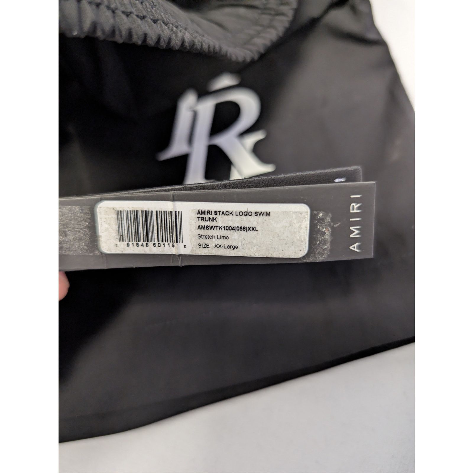 Amiri o1rshd1 Amiri Stack Logo Swim Trunk Shorts in Black Size US 38 / EU 54 - 20 Thumbnail