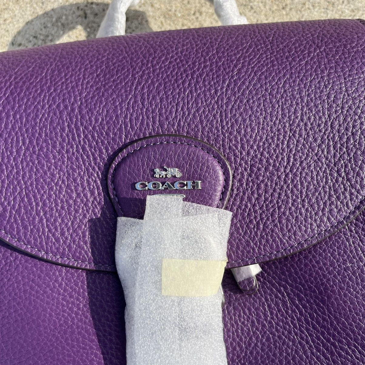 BRAND NEW purple genuine leather coach bag