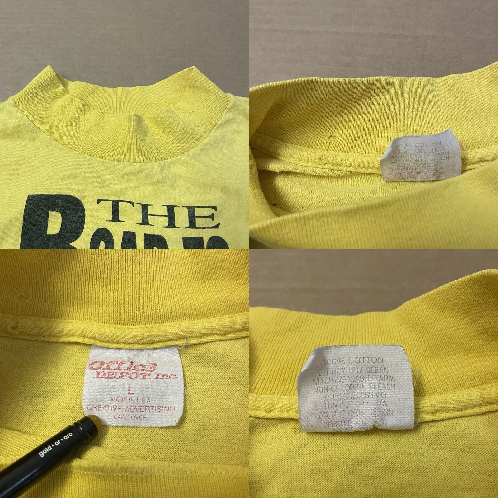 Vintage VINTAGE Office Depot News Channel Adult Large Yellow Long Sleeve USA 90s Mens Shirt Size US L / EU 52-54 / 3 - 8 Thumbnail