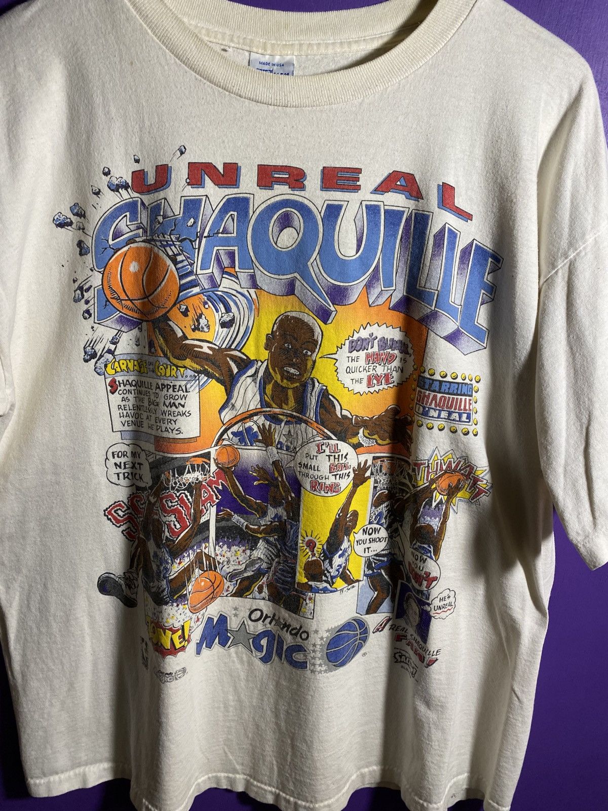 Salem Sportswear Vintage 90s Salem Unreal Shaquille comic player tee Size US XL / EU 56 / 4 - 3 Thumbnail