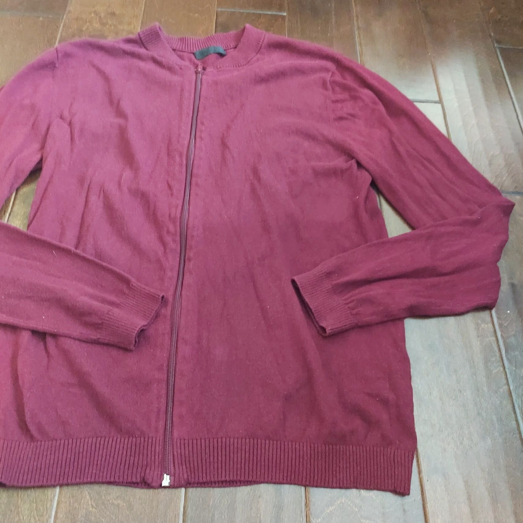 Asos ASOS Jacket Men Zip Up Burgundy XL Size Regular Red Outdoor Fall Spring Summer Winter Travel Workwear Casual Size US XL / EU 56 / 4 - 4 Thumbnail