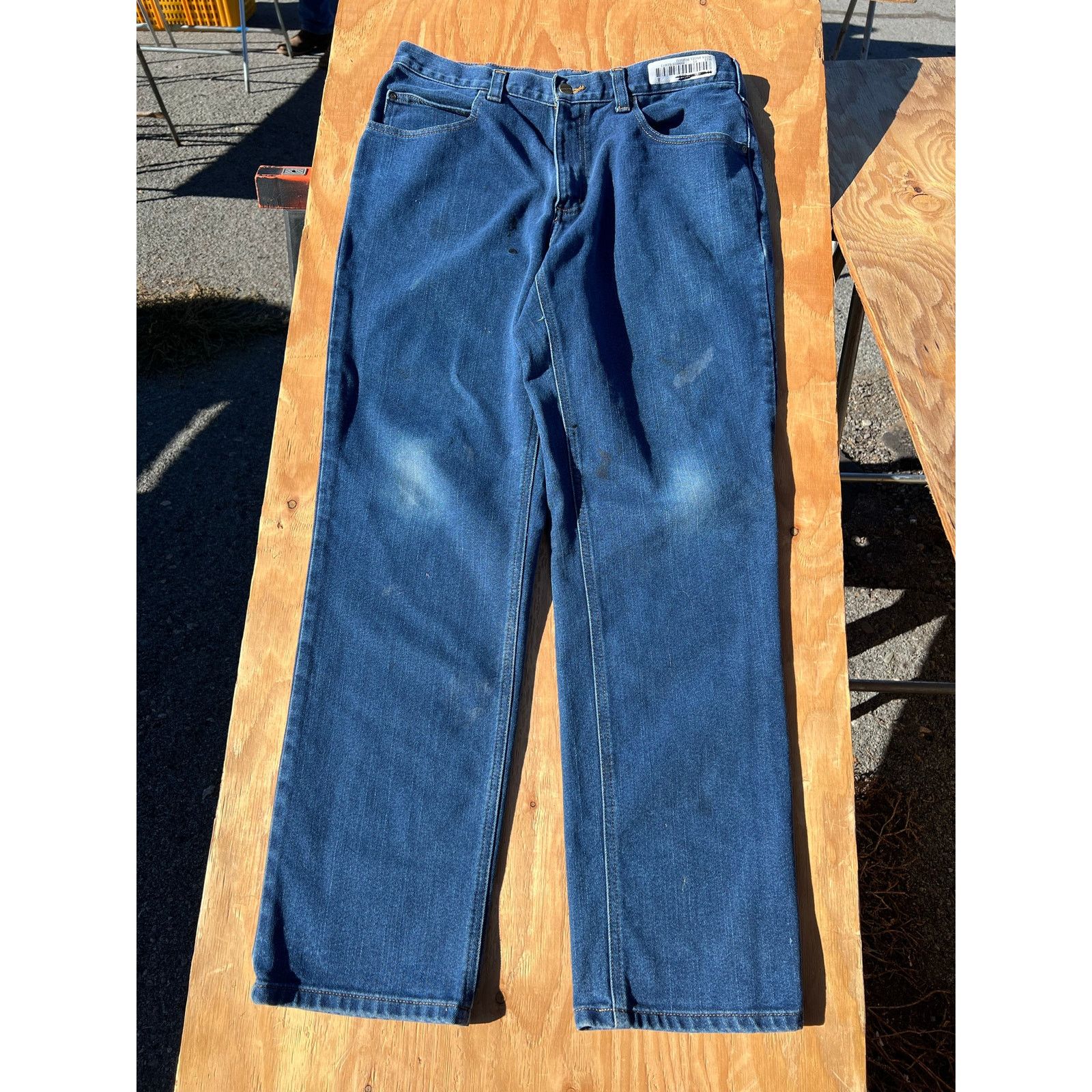 Carhartt Carhartt Jeans Mens 34x32 Blue Denim Utility Work Pants Size US 34 / EU 50 - 3 Thumbnail