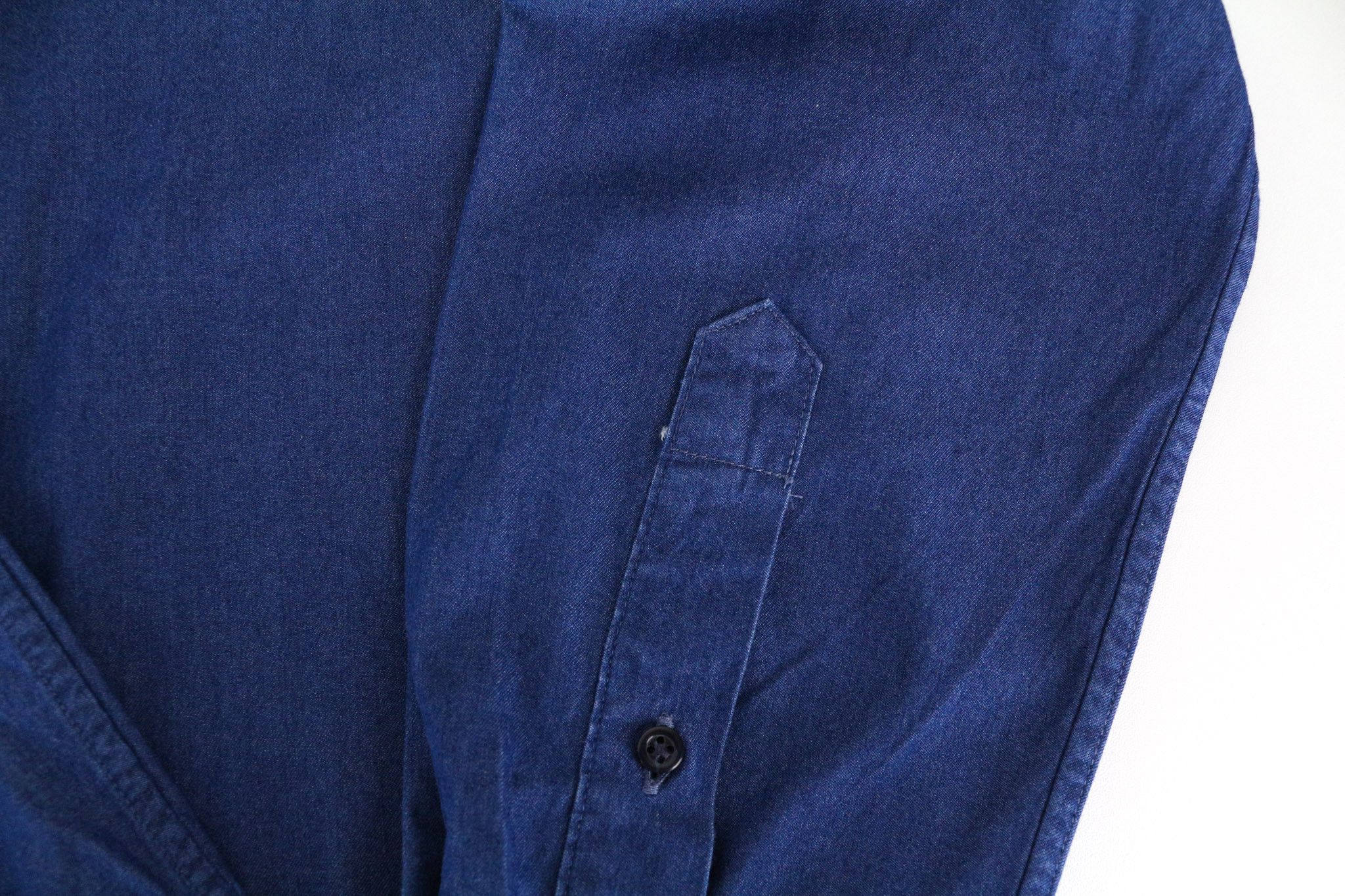 Suitsupply ~S Blue Cotton Polo Denim Look Shirt 72845 Size US S / EU 44-46 / 1 - 7 Thumbnail