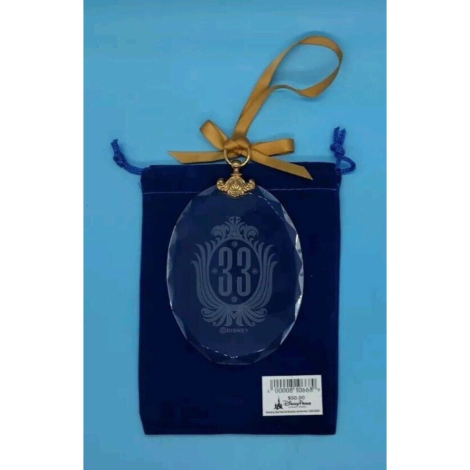 Disney Rare Disney Club 33 Crystal Ornament, 2013 Exclusive Design Size ONE SIZE - 1 Thumbnail