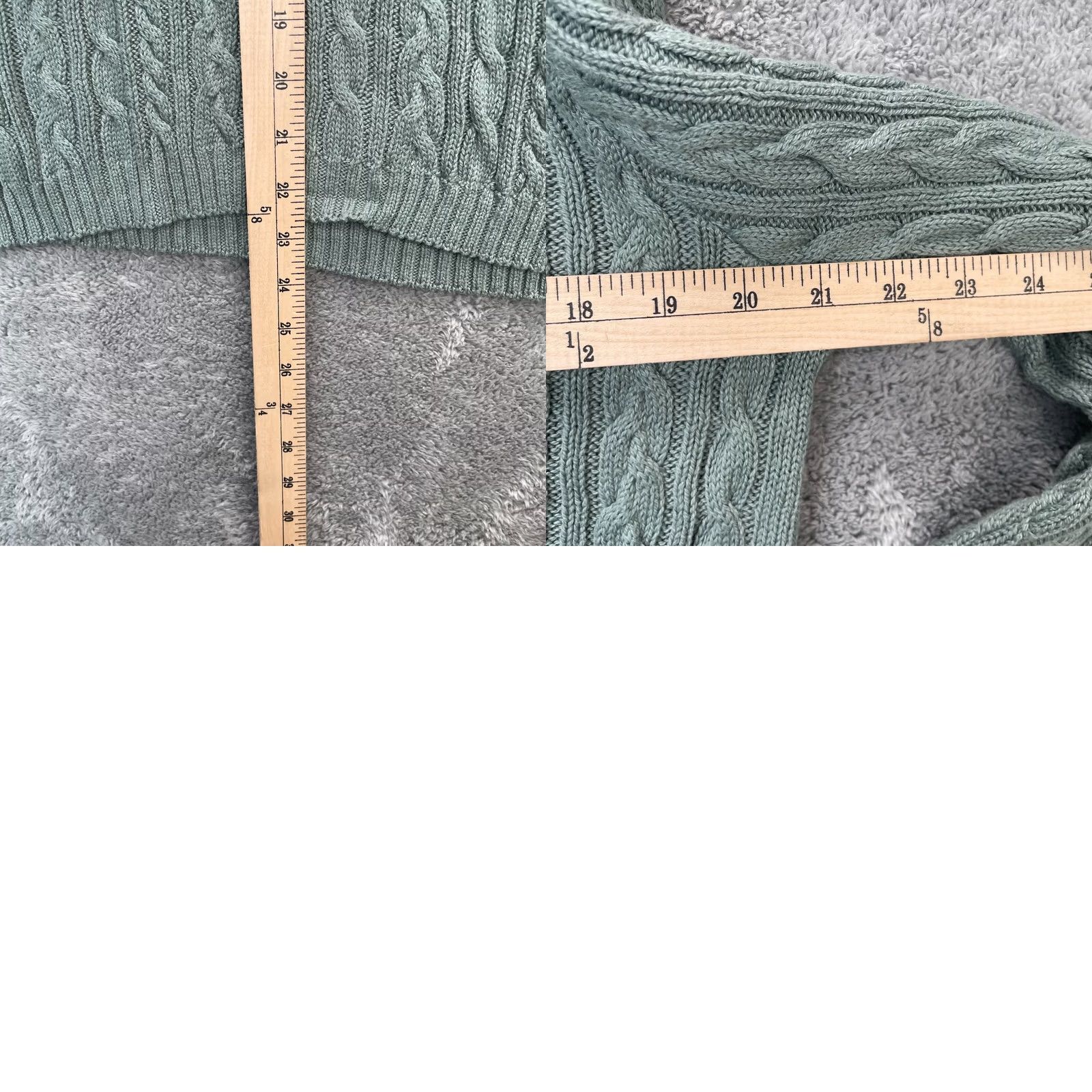 Cherokee VTG Cherokee Sweater Womens XL Gray Cotton Cable Knit Boat Pullover NEW Size XL / US 12-14 / IT 48-50 - 8 Thumbnail