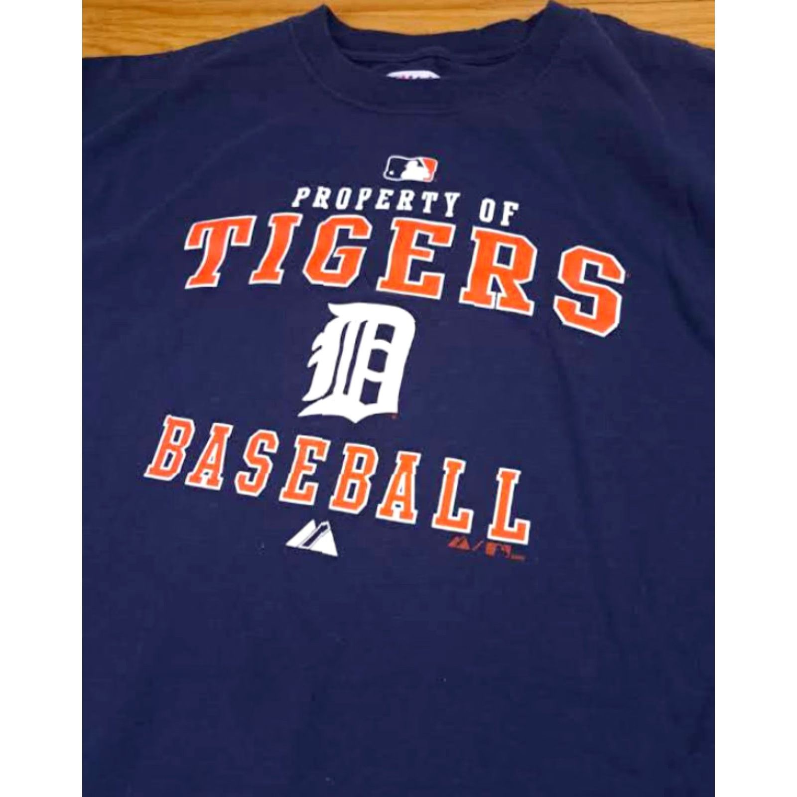 MLB Detroit Tigers Majestic T-Shirt Navy Blue L LG Men 2009 MLB Retro Classic Sports Norm Cash Detroit Tigers Baseball Printed Shirt Mens Size US L / EU 52-54 / 3 - 2 Thumbnail