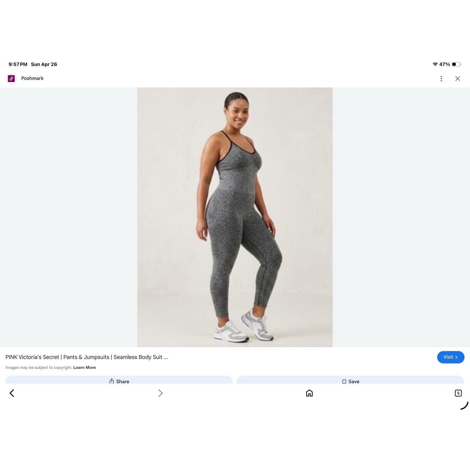 Pink PINK Seamless Workout Jumpsuit Size 36" / US 14 / IT 50 - 1 Thumbnail