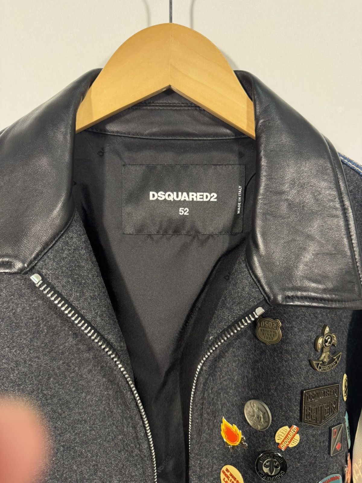 Dsquared2 Dsquared2 leather stadium jacket with pins Size US L / EU 52-54 / 3 - 4 Thumbnail